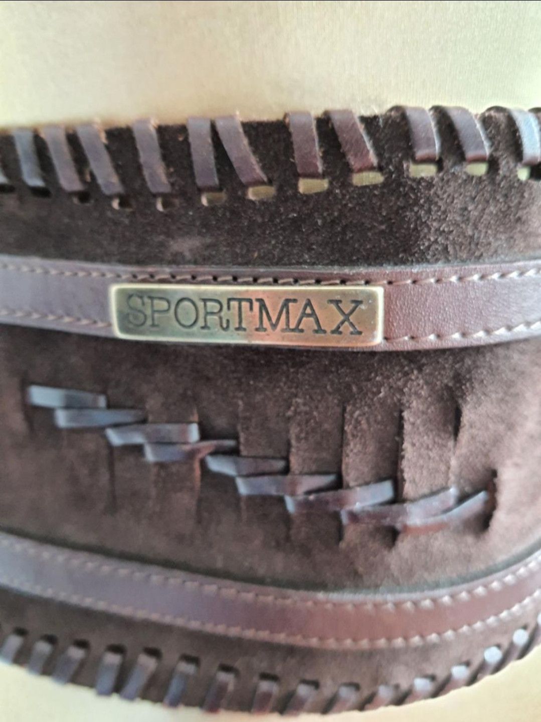 Sportmax Sportmax Leather and Suede Wide Belt Size ONE SIZE - 4 Thumbnail