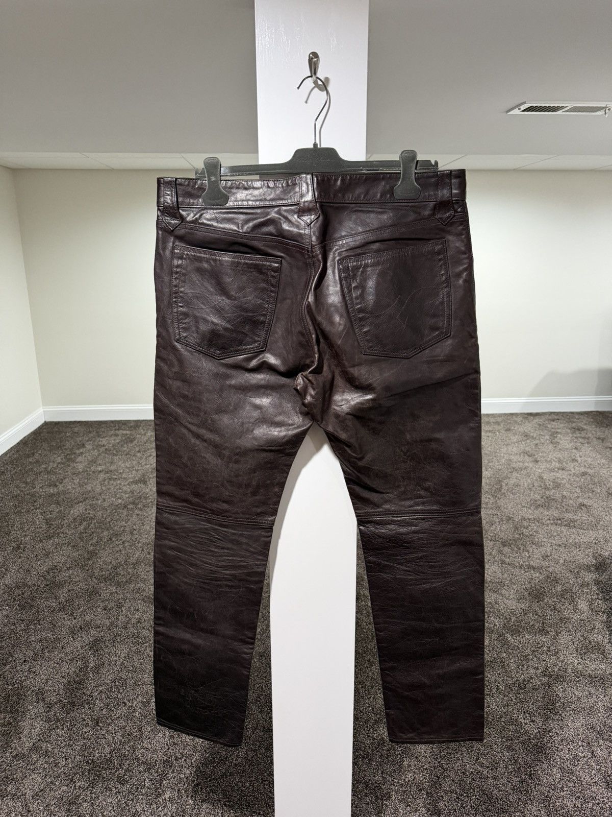 RRL Ralph Lauren Double RRL Ralph Lauren Western Brown Horse Leather Pants Size US 36 / EU 52 - 3 Thumbnail