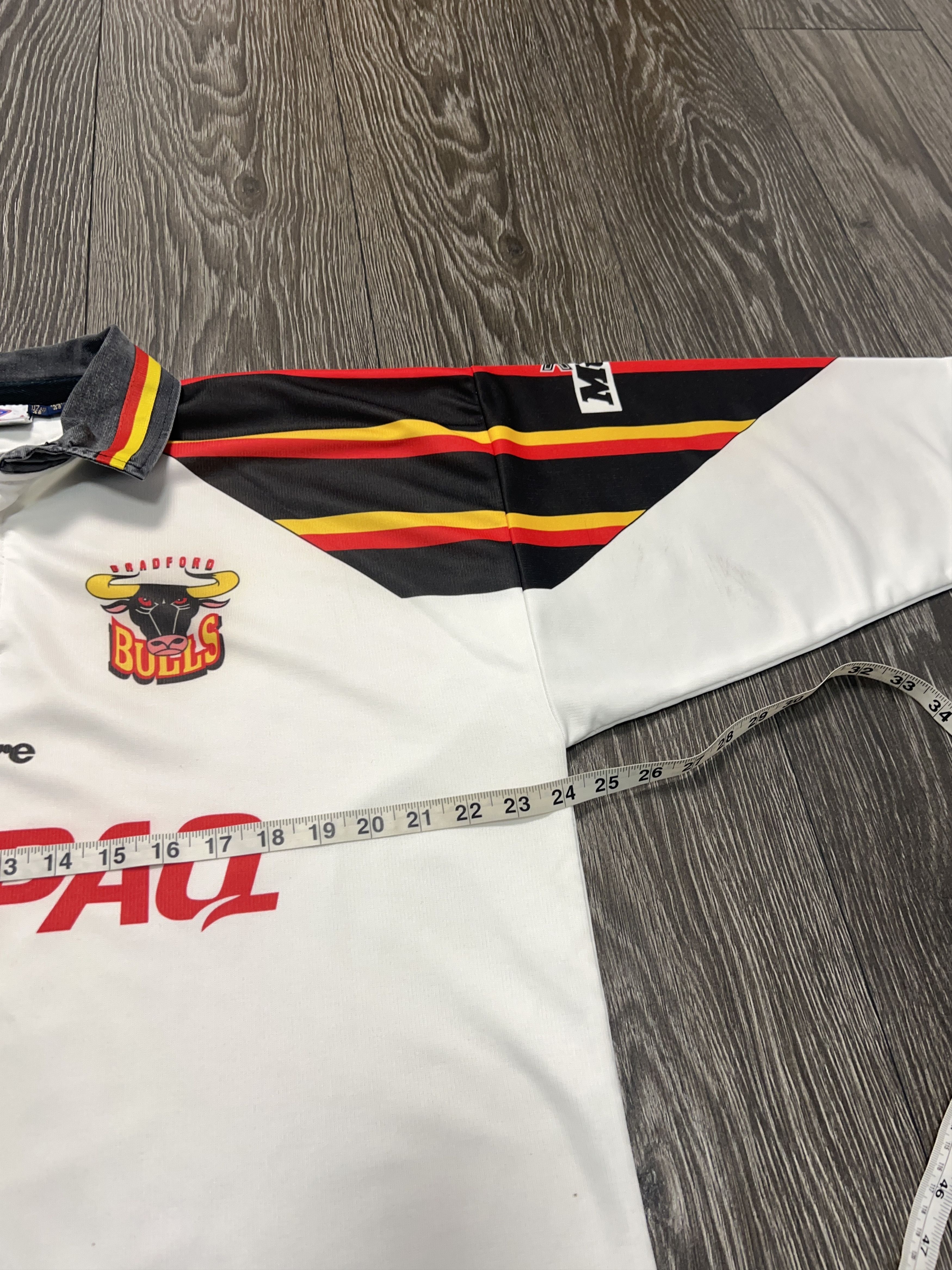 Vintage Mitre Bradford Bulls 1996 1997 England Rugby Jersey Shirt Size US L / EU 52-54 / 3 - 8 Thumbnail