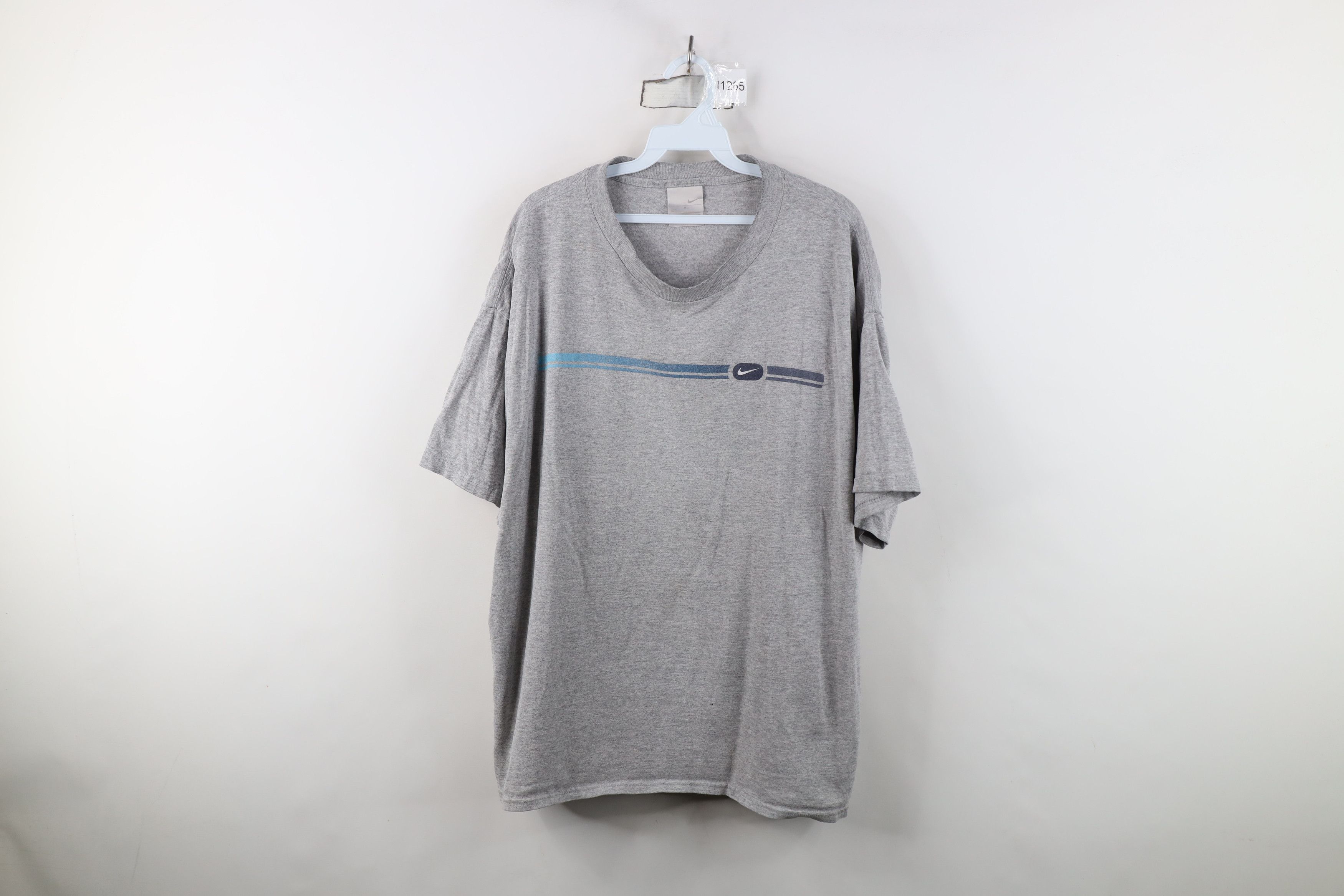 Nike Vintage Y2K Nike Travis Scott Mini Swoosh Striped T-Shirt Size US XL / EU 56 / 4 - 1 Thumbnail