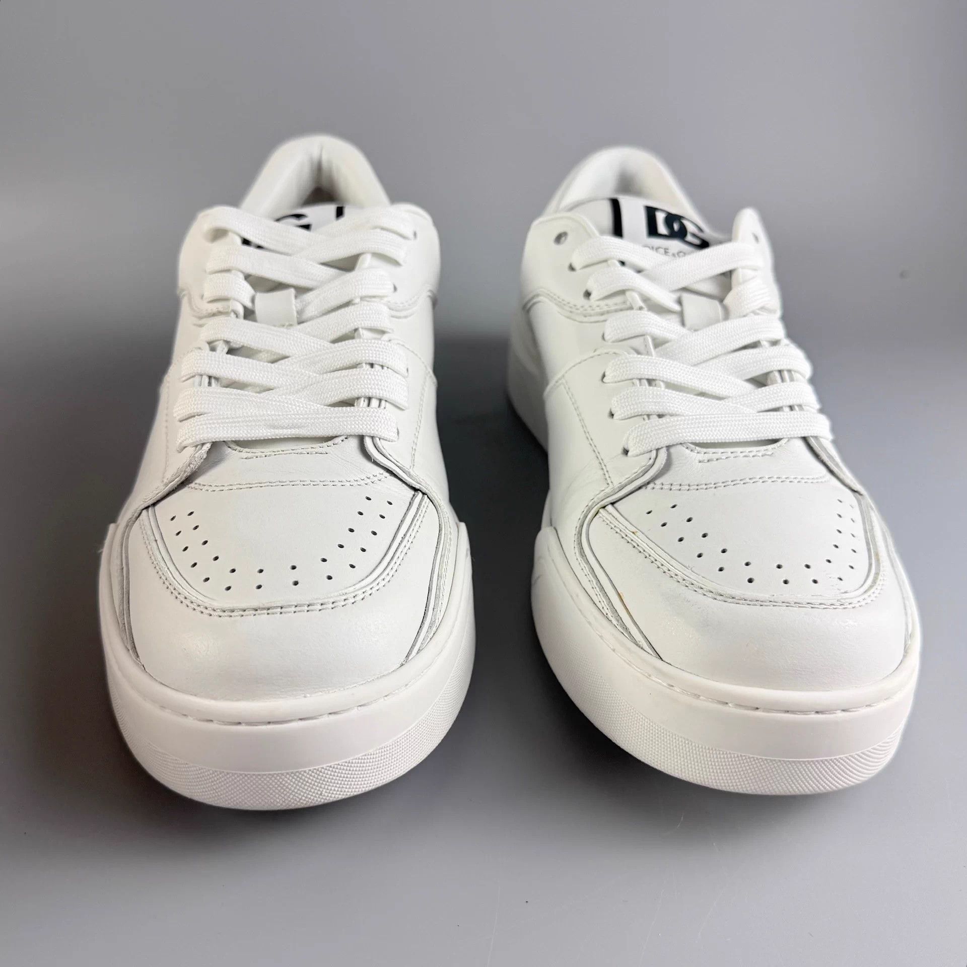 Dolce & Gabbana DG White Lace-Up Sneakers 43 99New Size US 10 / EU 43 - 2 Thumbnail