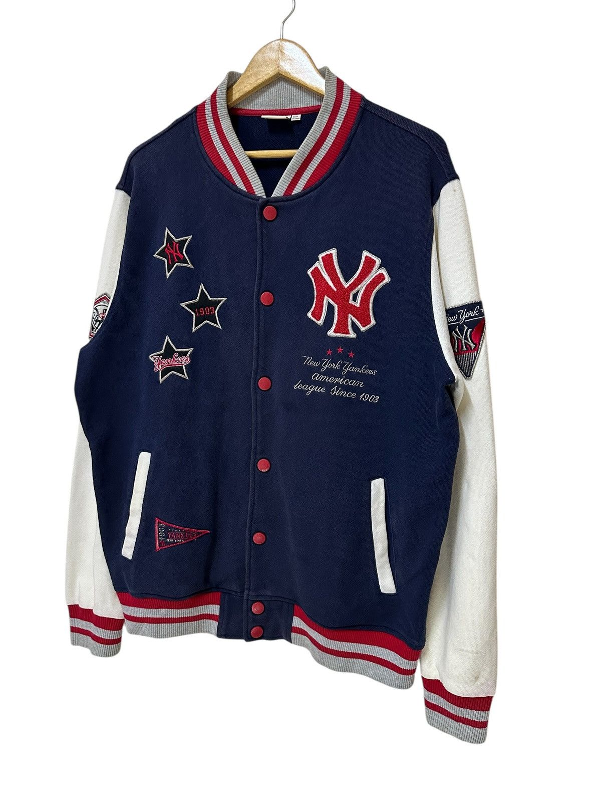 New York Yankees New York Yankees Cotton Varsity Jacket Size US XL / EU 56 / 4 - 2 Thumbnail