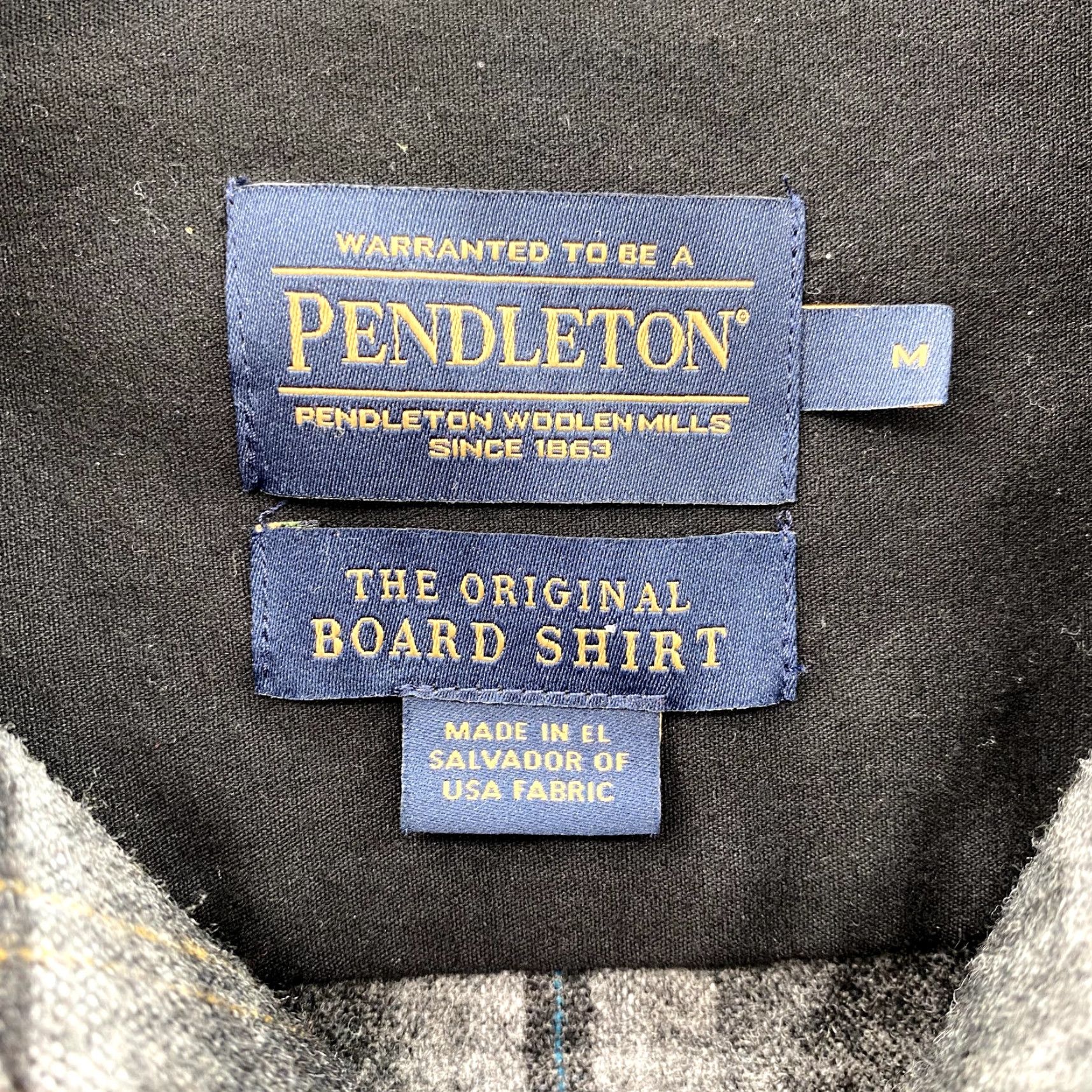 Pendleton Pendleton The Original Board Shirt Men's Medium Gray Plaid Wool Workwear Grunge Shirt Size US M / EU 48-50 / 2 - 3 Thumbnail