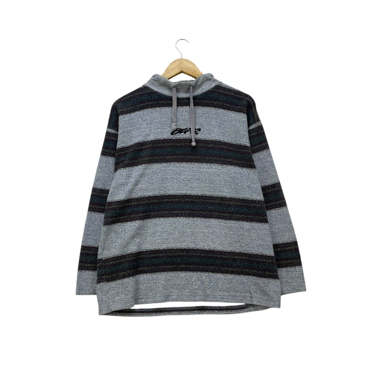 Ron Jon Surf Shop 💥Vintage Bear Embroidery Center Logo Stripe Pullover Size US M / EU 48-50 / 2 - 1 Thumbnail