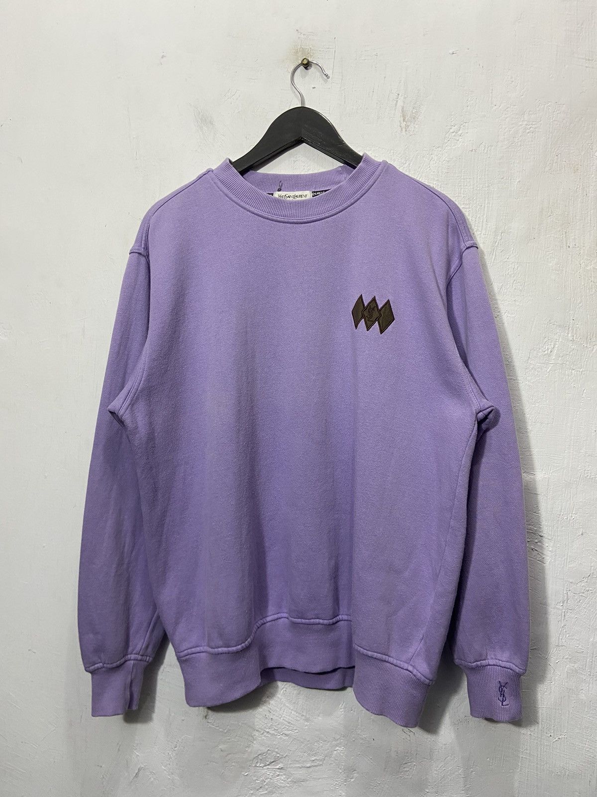Vintage × Yves Saint Laurent YSL Logo Embroidered Speel Out Sweatshirt Size US L / EU 52-54 / 3 - 7 Thumbnail