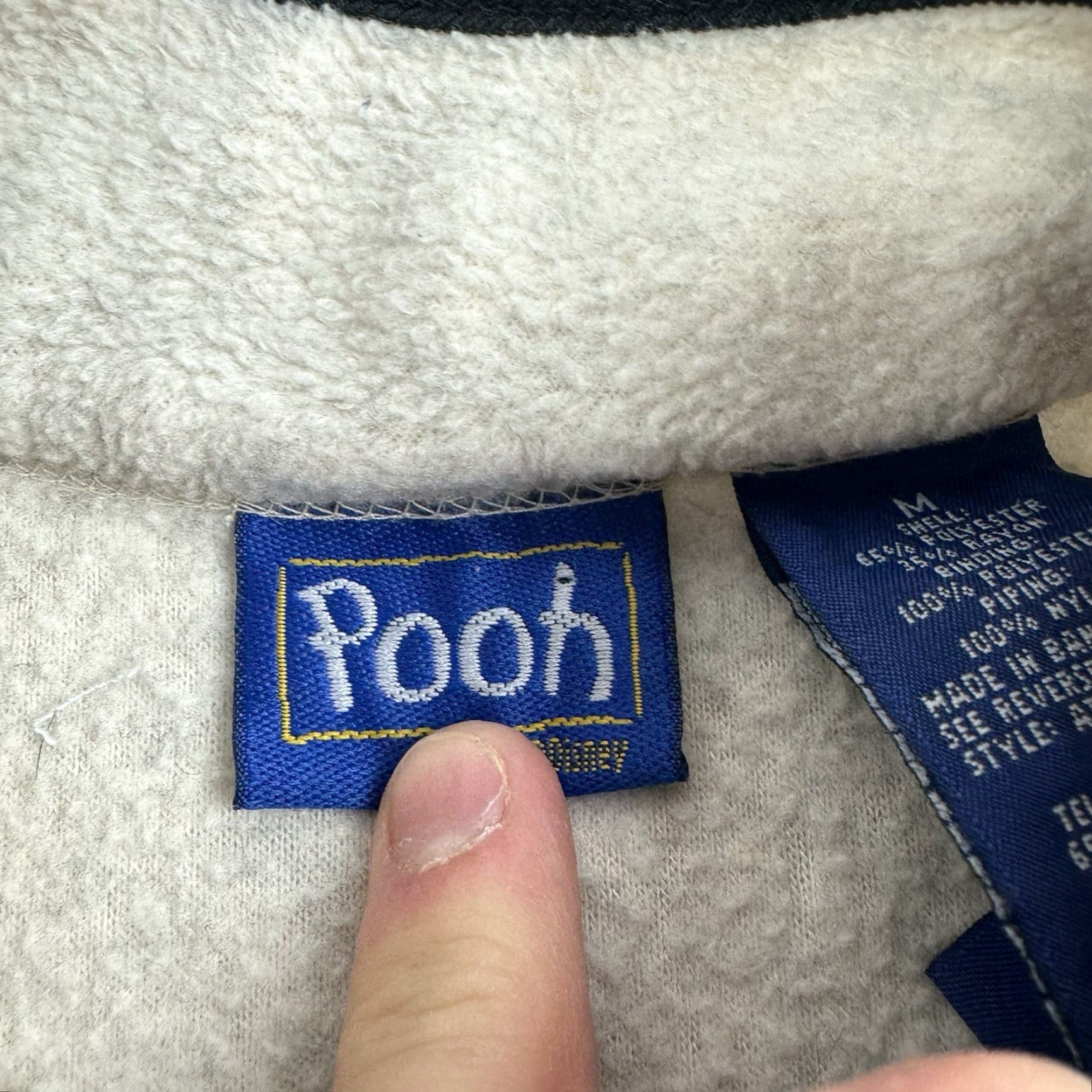 Vintage VINTAGE Winnie the Pooh Jacket Women's Medium Gray Fleece Fall 1954ra Winnie the Pooh Womens Jacket Size M / US 6-8 / IT 42-44 - 5 Thumbnail