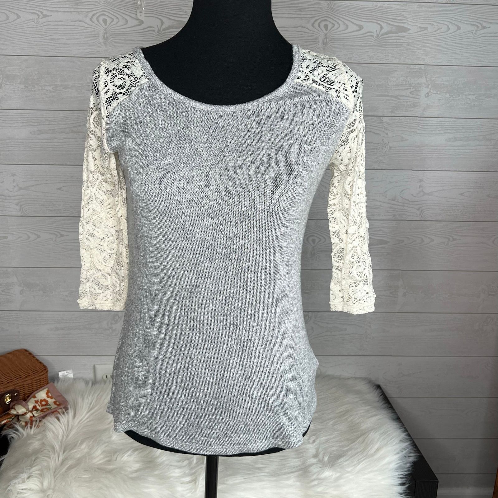Other Arizona Jean Co gray knit sweater 3/4 sleeves Size Small Size S / US 4 / IT 40 - 1 Thumbnail