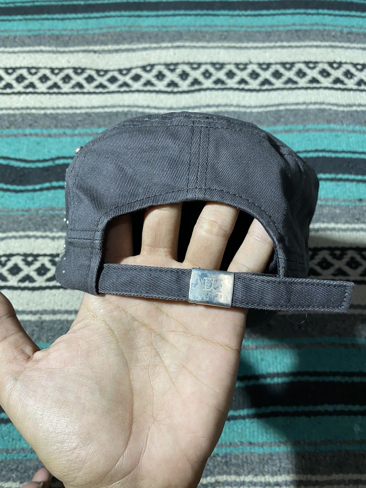 If Six Was Nine × Japanese Brand × Le Grande Bleu (L.G.B.) Y2K Duani Brown Studded Patrol Cap Size ONE SIZE - 3 Thumbnail