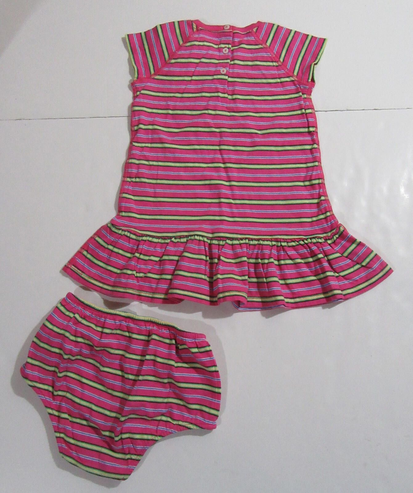 Polo Ralph Lauren Ralph Lauren Polo Girls 2 Pc Dress Pink Striped 18 M NWT Size ONE SIZE - 3 Thumbnail