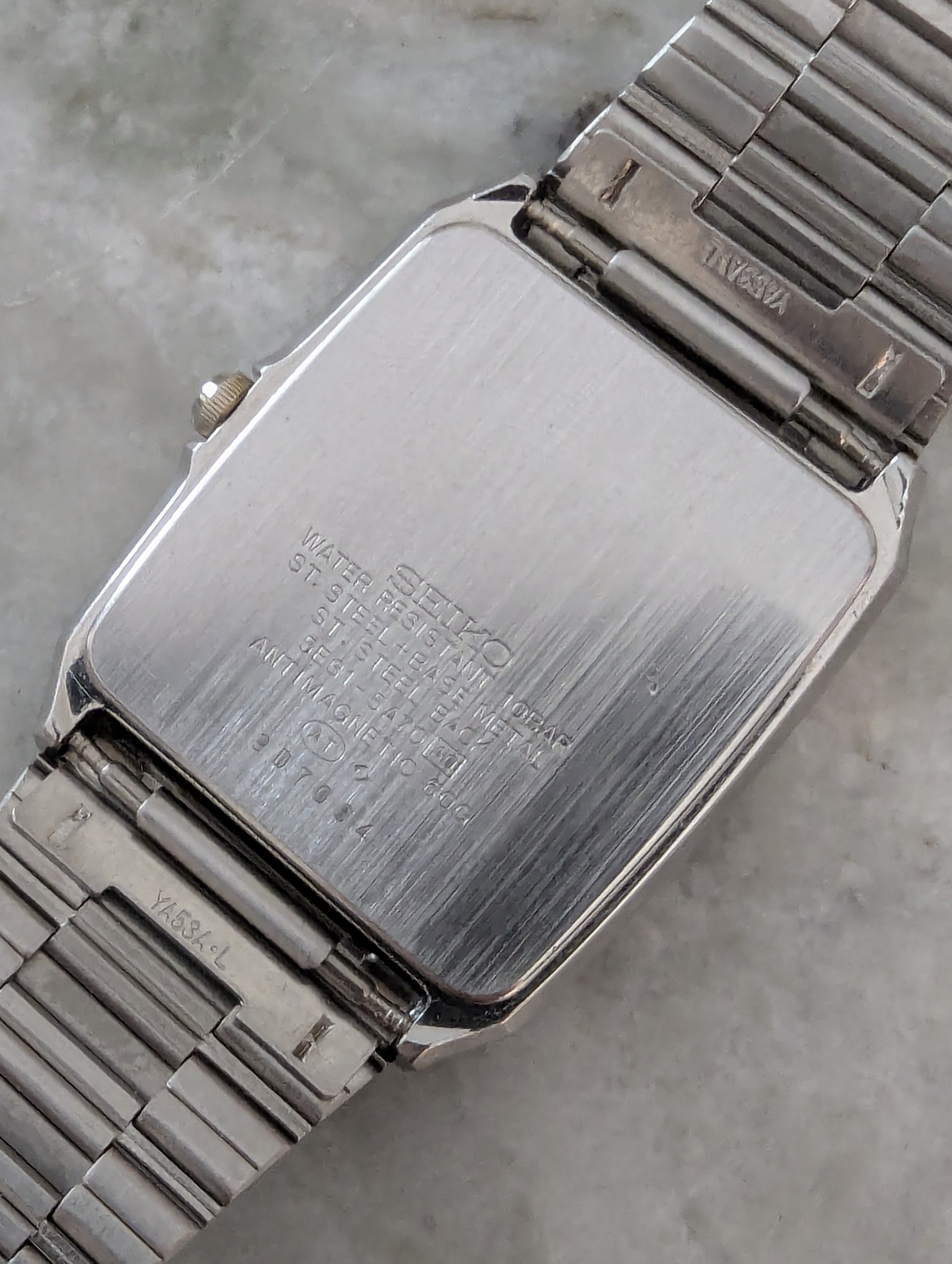Seiko 1989 Seiko Session H.S.V. SATW013 5E31-5A70 Tank Watch Size 30 - 6 Thumbnail