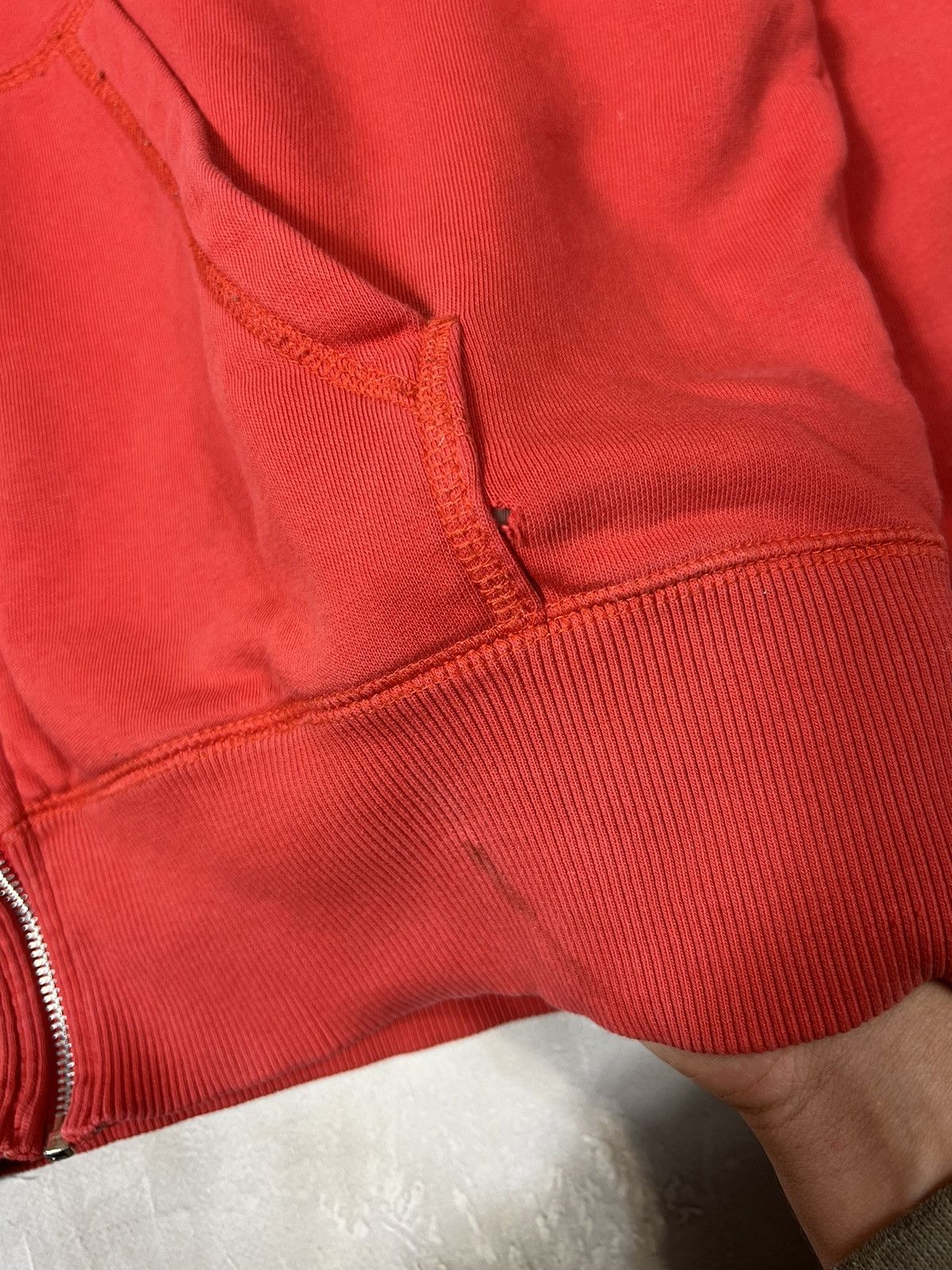 Vintage Vintage Nike Swoosh Distressed Zip hoodie Size US L / EU 52-54 / 3 - 6 Thumbnail