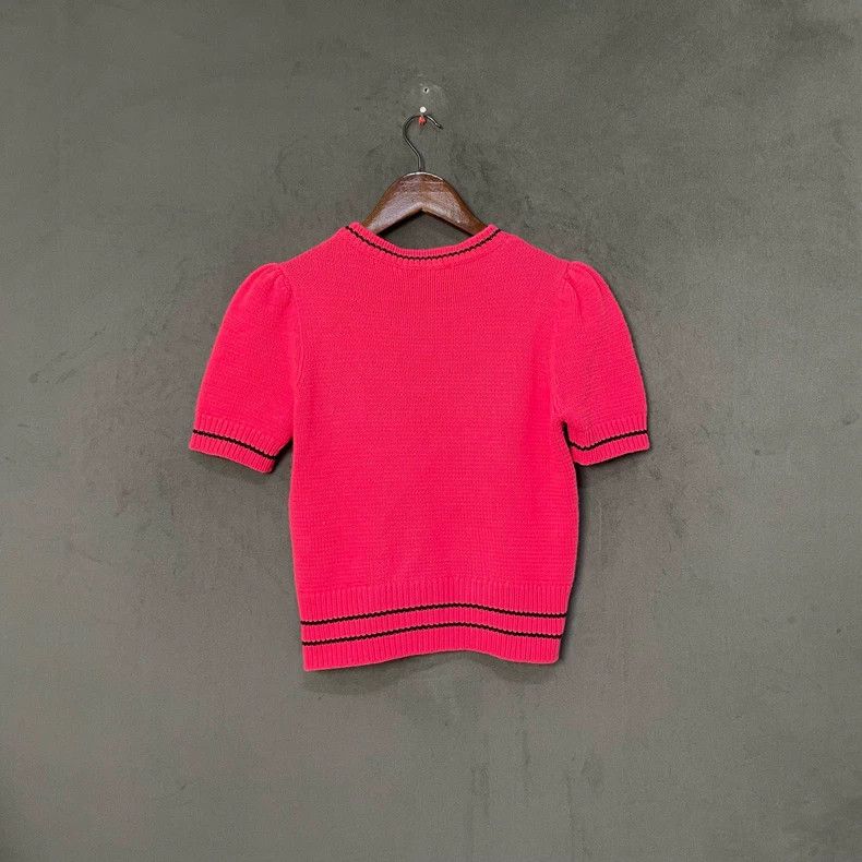 Dior Dior Pink five-pointed star knitted short sleeves Size XS / US 0-2 / IT 36-38 - 2 Thumbnail