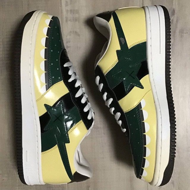 Bape × Kaws × Nigo KAWS CHOMPERS BAPE STA Patent Leather Sneakers APE NIGO Size US 9.5 / EU 42-43 - 3 Thumbnail