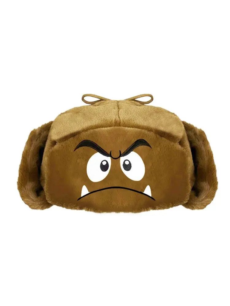Japanese Brand nime Nintendo World Goomba Kuribo Ushanka Winter Hat Size ONE SIZE - 5 Thumbnail
