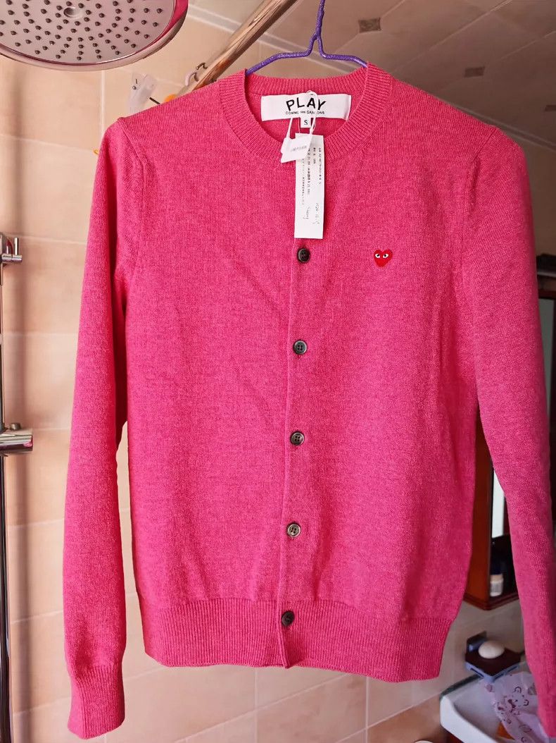 Comme des Garcons Comme Des Garcons Round neck rose-pink cardigan Size S / US 4 / IT 40 - 1 Thumbnail