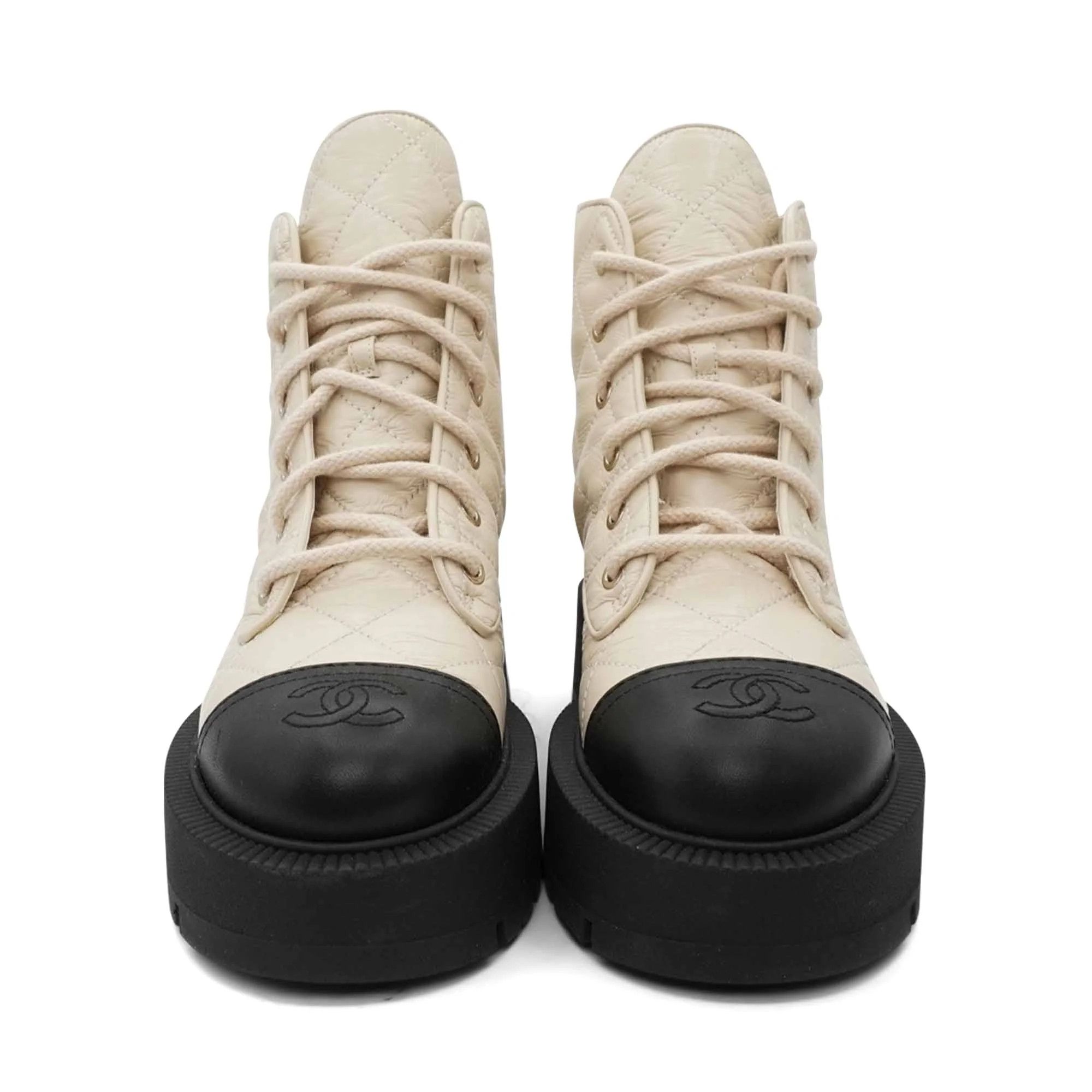 Chanel 2024 Chanel Quilted Combat Boots - Women's 37.5 Size US 7.5 / IT 37.5 - 2 Thumbnail