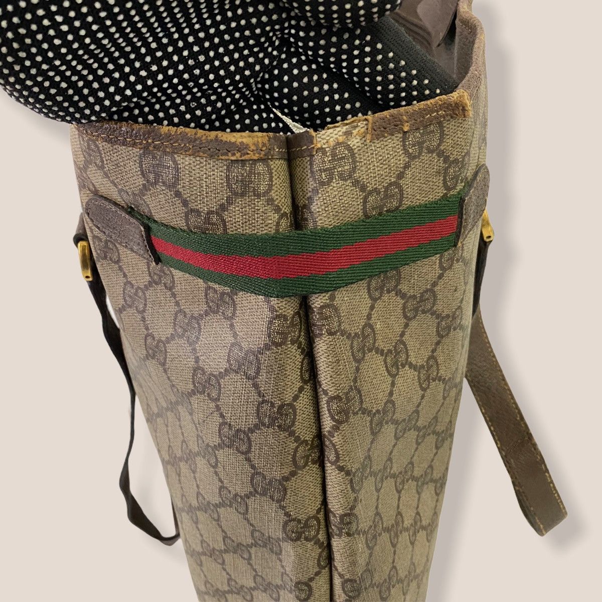 Gucci ‼️YES‼️ AUTHENTIC GUCCI WEB SHERRY LINE SHOPPING TOTE BAG Size ONE SIZE - 6 Thumbnail