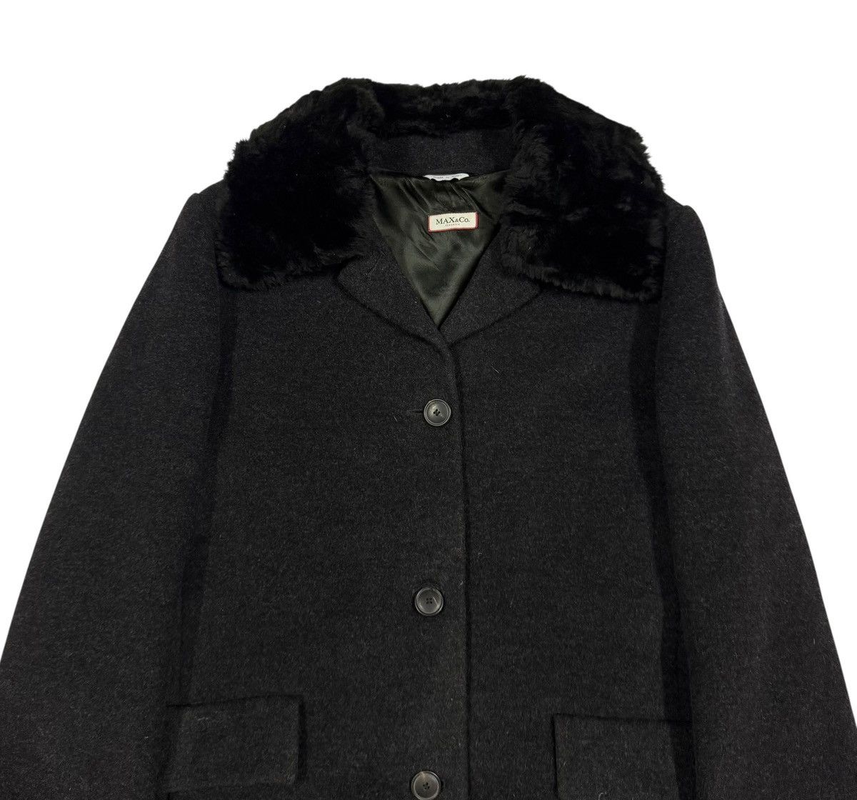 Maison Margiela Max&co Classic Faux Fur Collared Wool Long Jacket Size US M / EU 48-50 / 2 - 4 Thumbnail