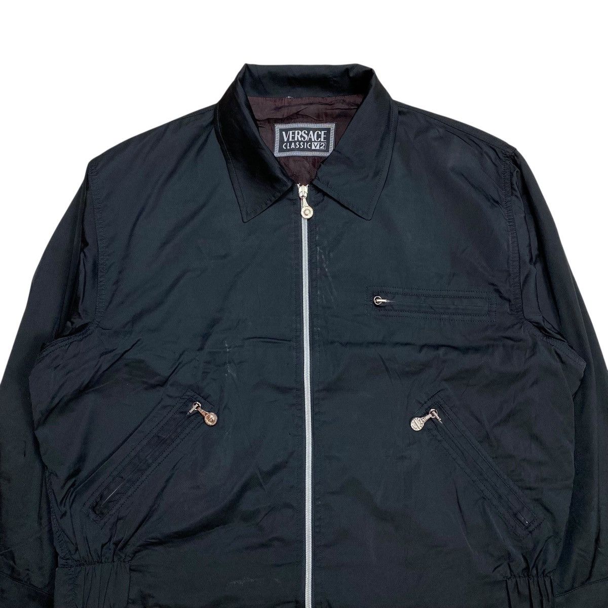 Versace Versace V2 Rayon Work Jacket Boxy Fit Size US M / EU 48-50 / 2 - 2 Thumbnail