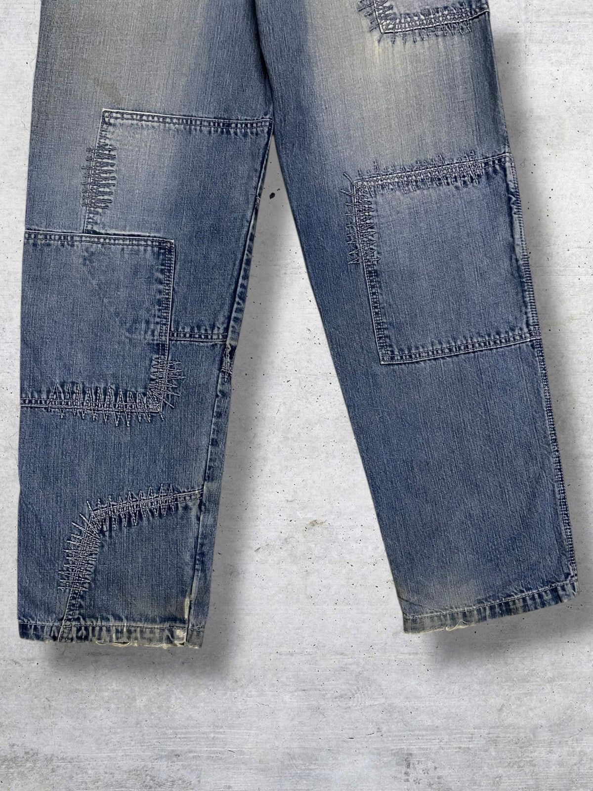 Japanese Brand VINTAGE B.SB JAPAN DESIGNER 1990S PATCHWORK MUDWASH DENIM Size US 28 / EU 44 - 10 Thumbnail
