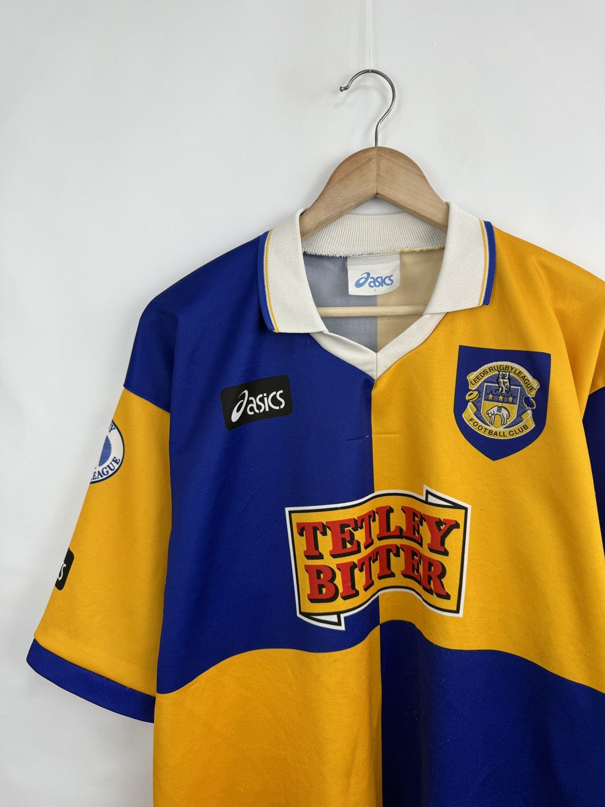 Asics 🇬🇧 Vintage 1995 Asics Leeds Rugby League T-Shirt Rare Retro Size US L / EU 52-54 / 3 - 3 Thumbnail