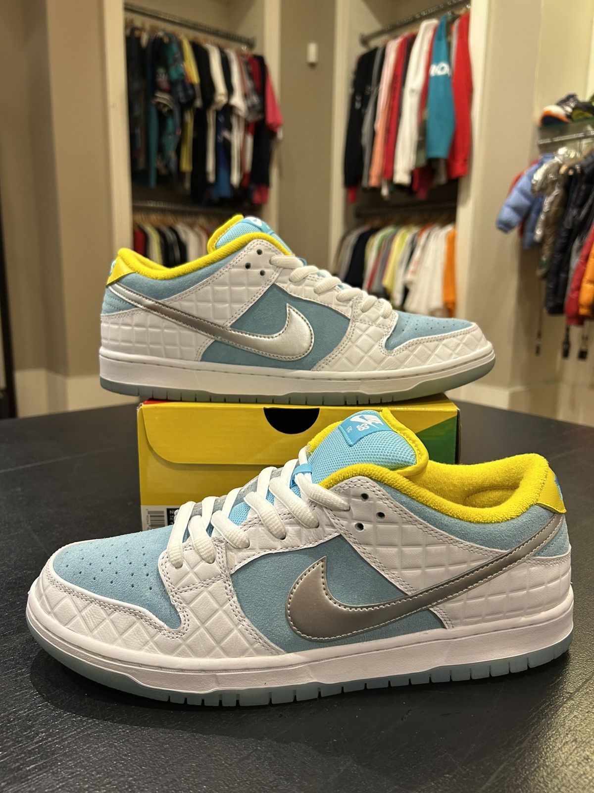 FTC × Nike Nike SB Dunk Low FTC Lagoon Pulse Size US 12 / EU 45 - 1 Thumbnail