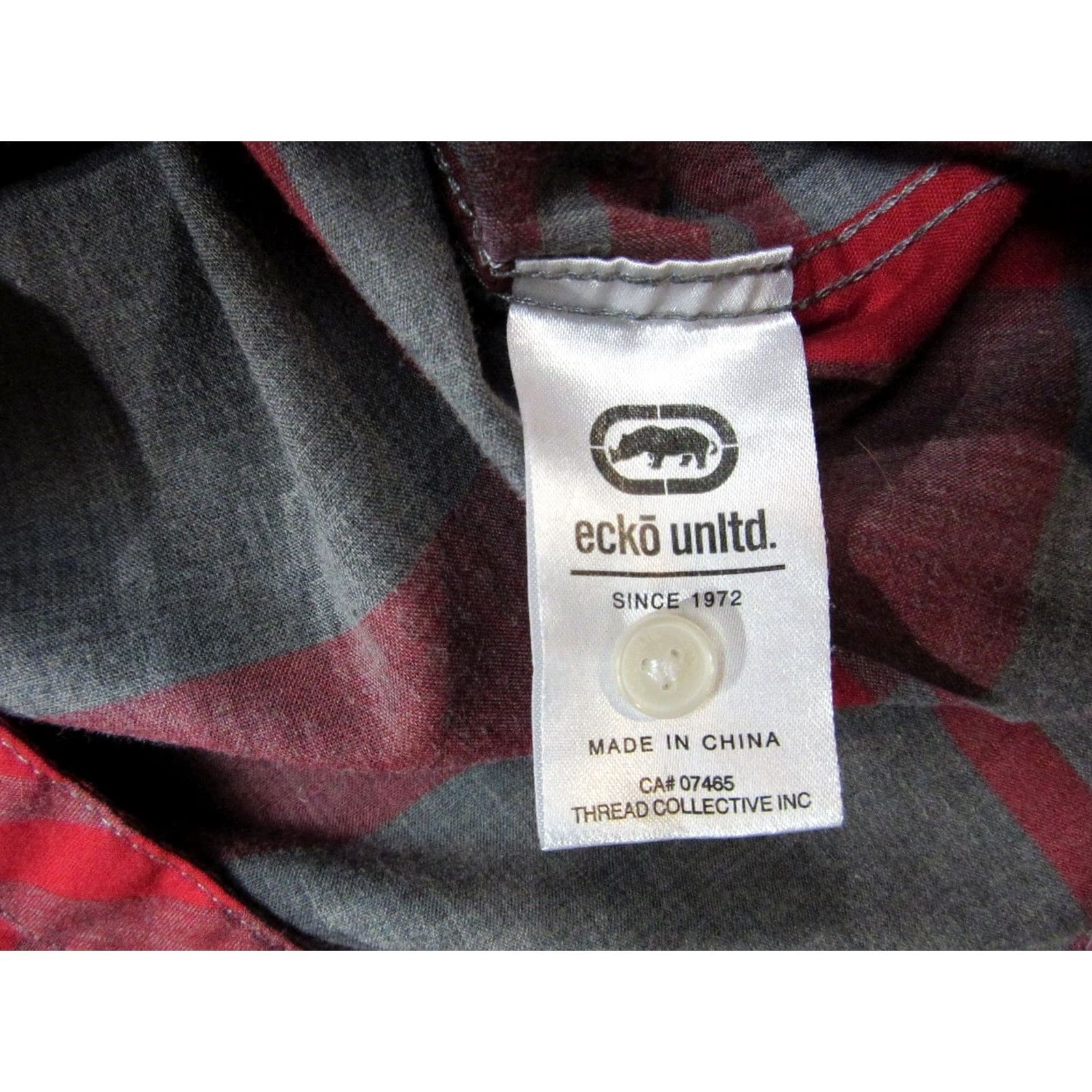 Ecko Unltd. Ecko Unltd. Shirt Mens Large Gray Red Plaid Short Sleeve Button Up Pocket 90s Y2K Casual Shirt Mens L Gray Red Plaid Button-Up Pulse 90s Theme Size US L / EU 52-54 / 3 - 4 Thumbnail