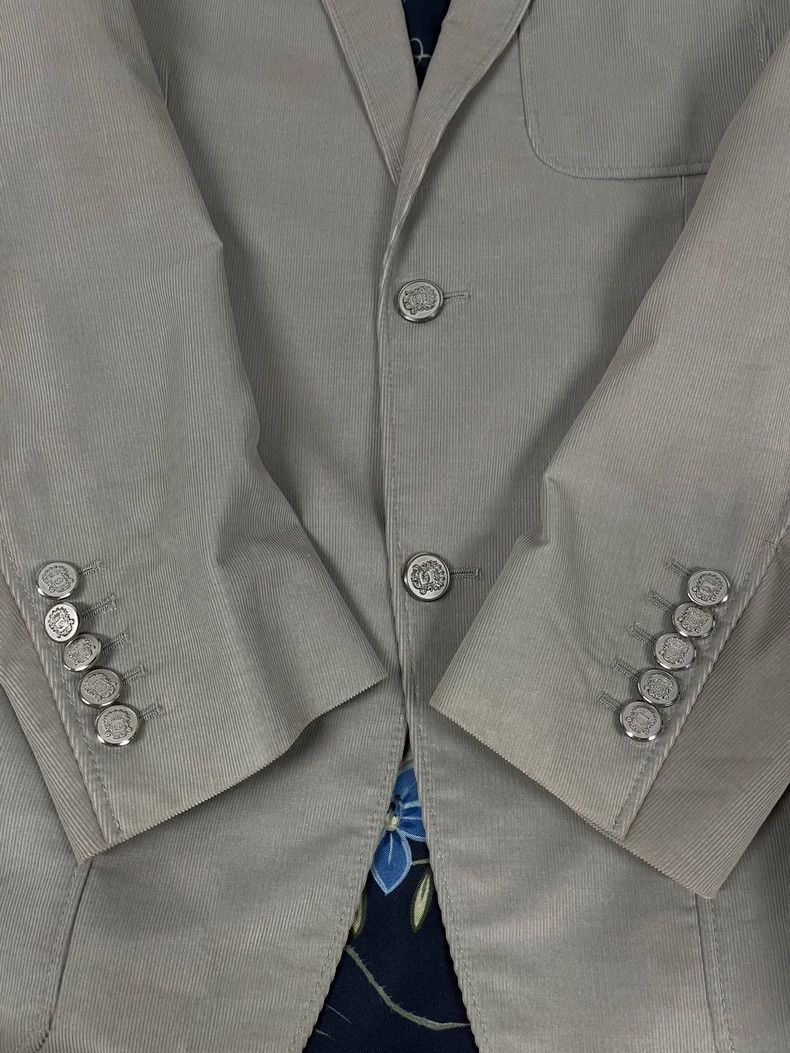 Gucci Gucci Gray corduroy floral lining suit 2502-Nextarrow Size 46R - 3 Thumbnail