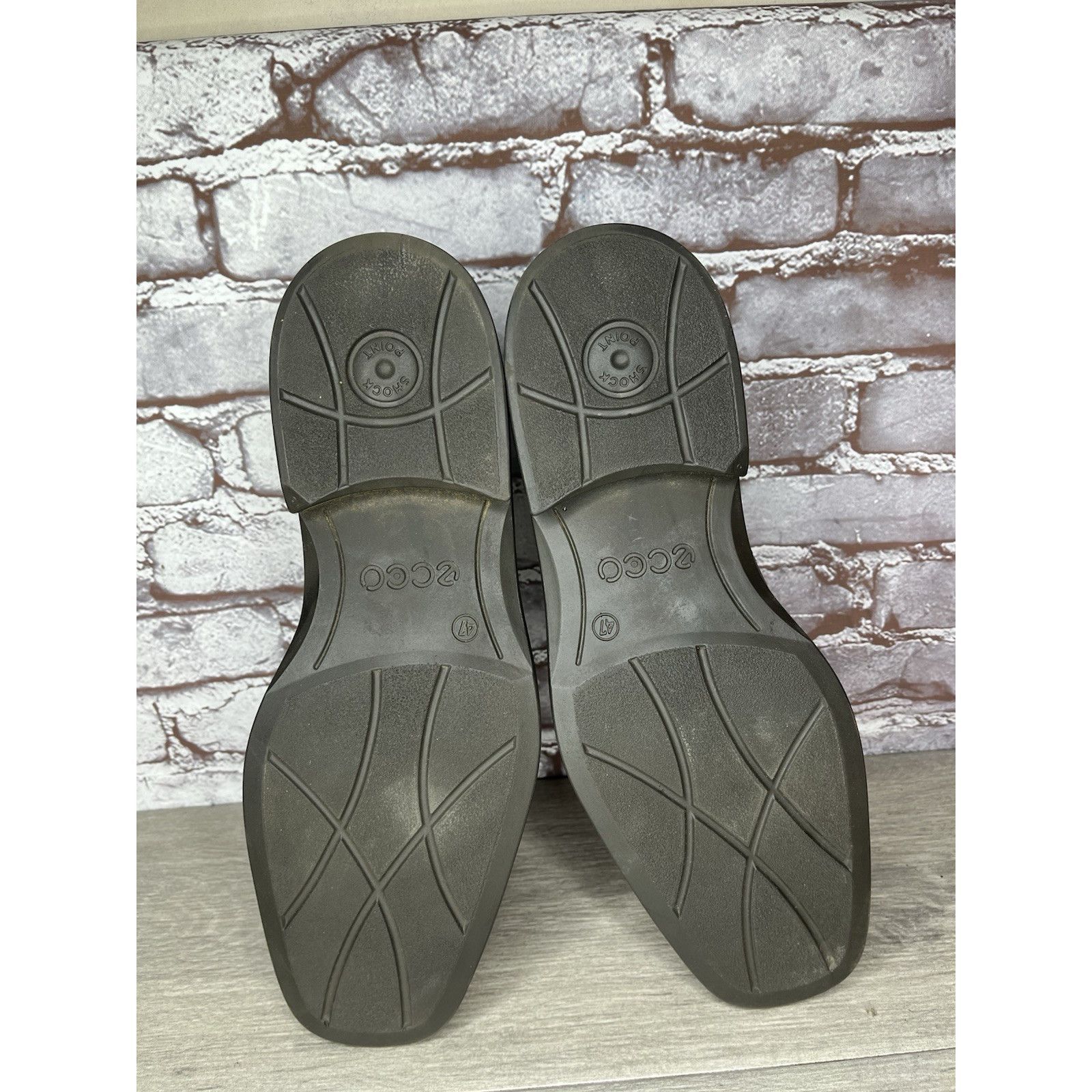 Ecco ECCO Brown Leather Slip On Casual Loafers Comfort Shoes Men Size US 14 / EU 47 - 20 Thumbnail