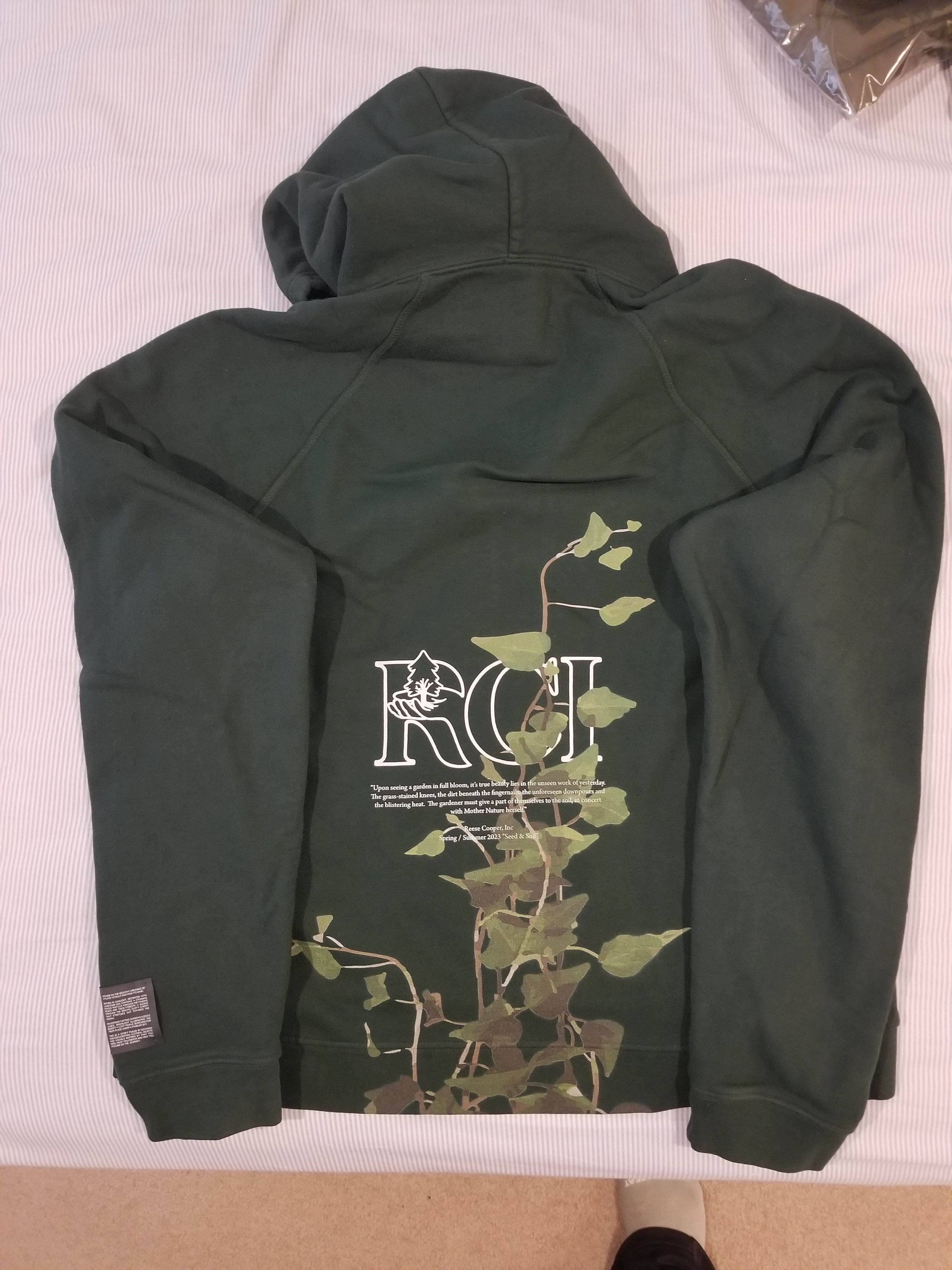 Reese Cooper Retail $400 SS23 Vine Print Hooded Sweatshirt Deadstock Size US XL / EU 56 / 4 - 4 Thumbnail