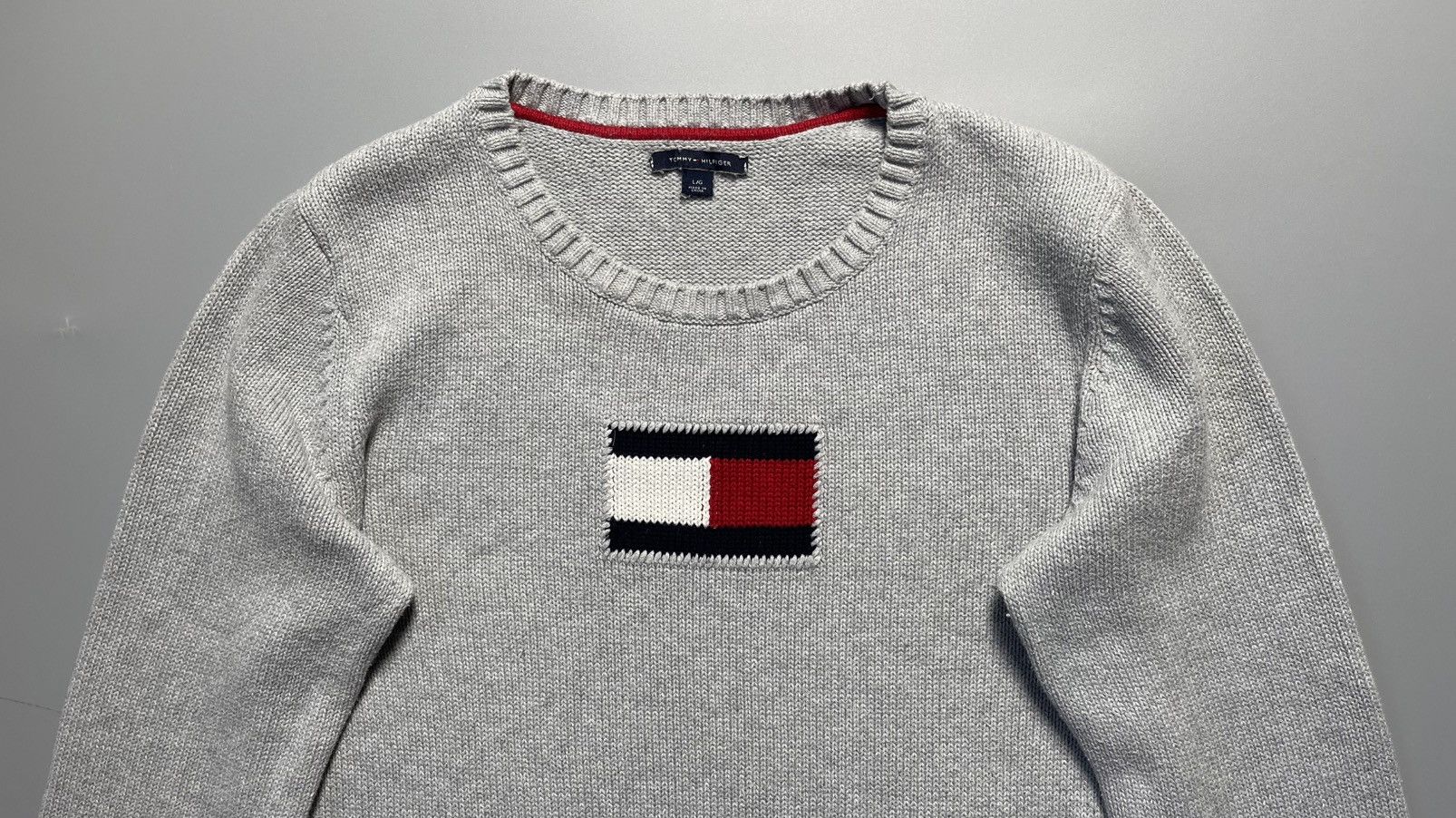 Tommy Hilfiger × Vintage TOMMY HILFIGER WOMEN’S CREW NECK PULLOVER SWEATER Size L / US 10 / IT 46 - 2 Thumbnail