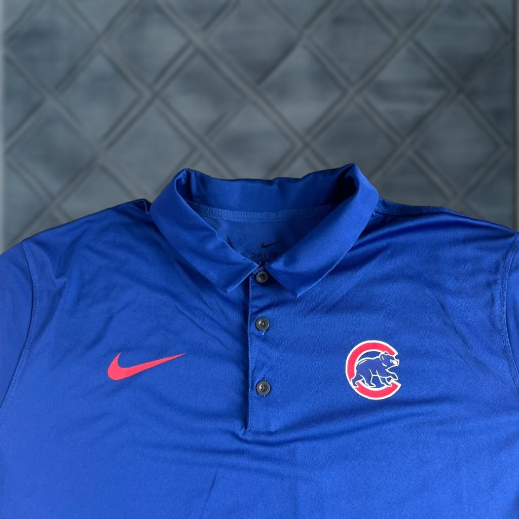 Nike VINTAGE Nike Polo Shirt Mens XL Blue Chicago Cubs Dri-Fit Baseball Sports Shirt Size US XL / EU 56 / 4 - 1 Thumbnail