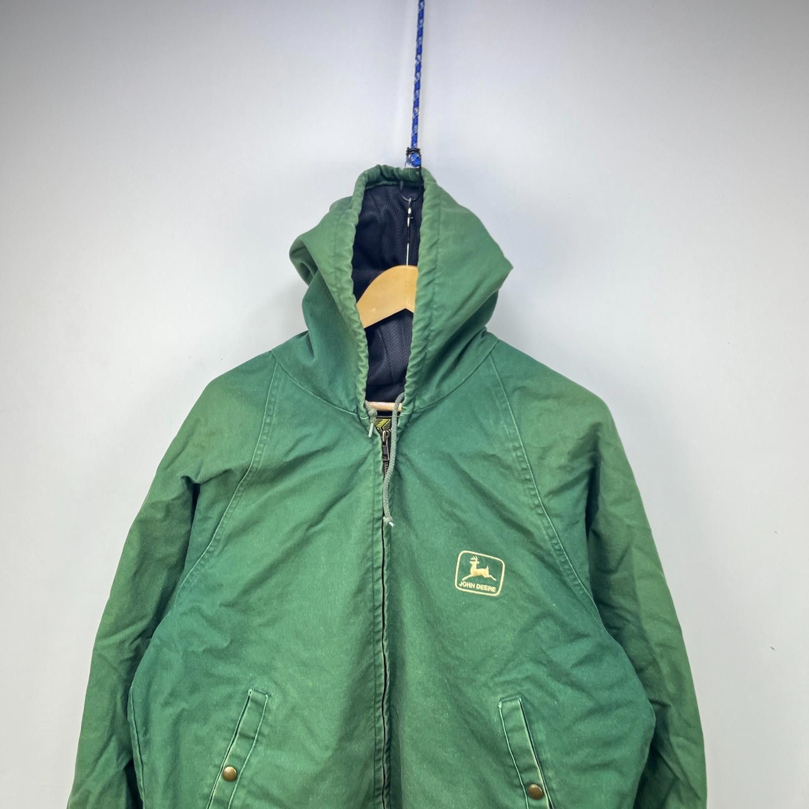 John Deere Vintage 90s John Deere Faded Hooded Zip-Up Jacket Large Size US L / EU 52-54 / 3 - 2 Thumbnail
