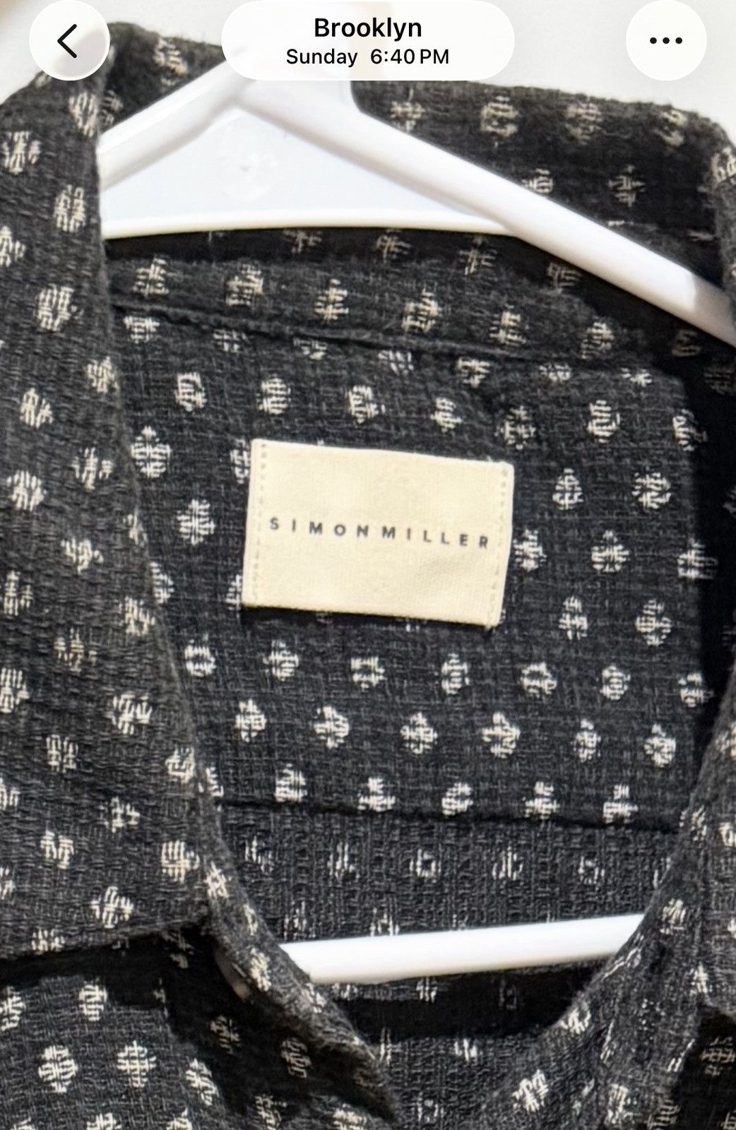 Simon Miller Simon Miller Textured Short-Sleeve Button-Up – Size S Size US XS / EU 42 / 0 - 3 Thumbnail