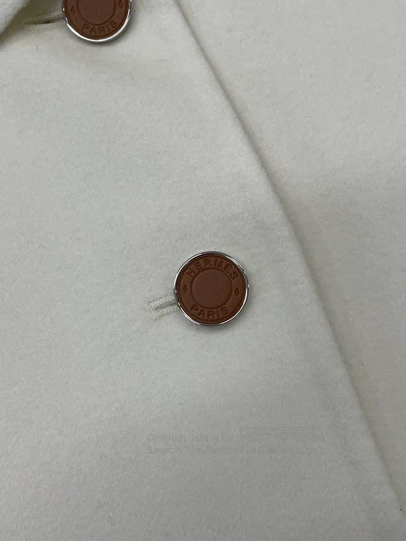 Hermes Hermes Oatmeal Double-faced Cashmere Overcoat Size XS / US 0-2 / IT 36-38 - 2 Thumbnail