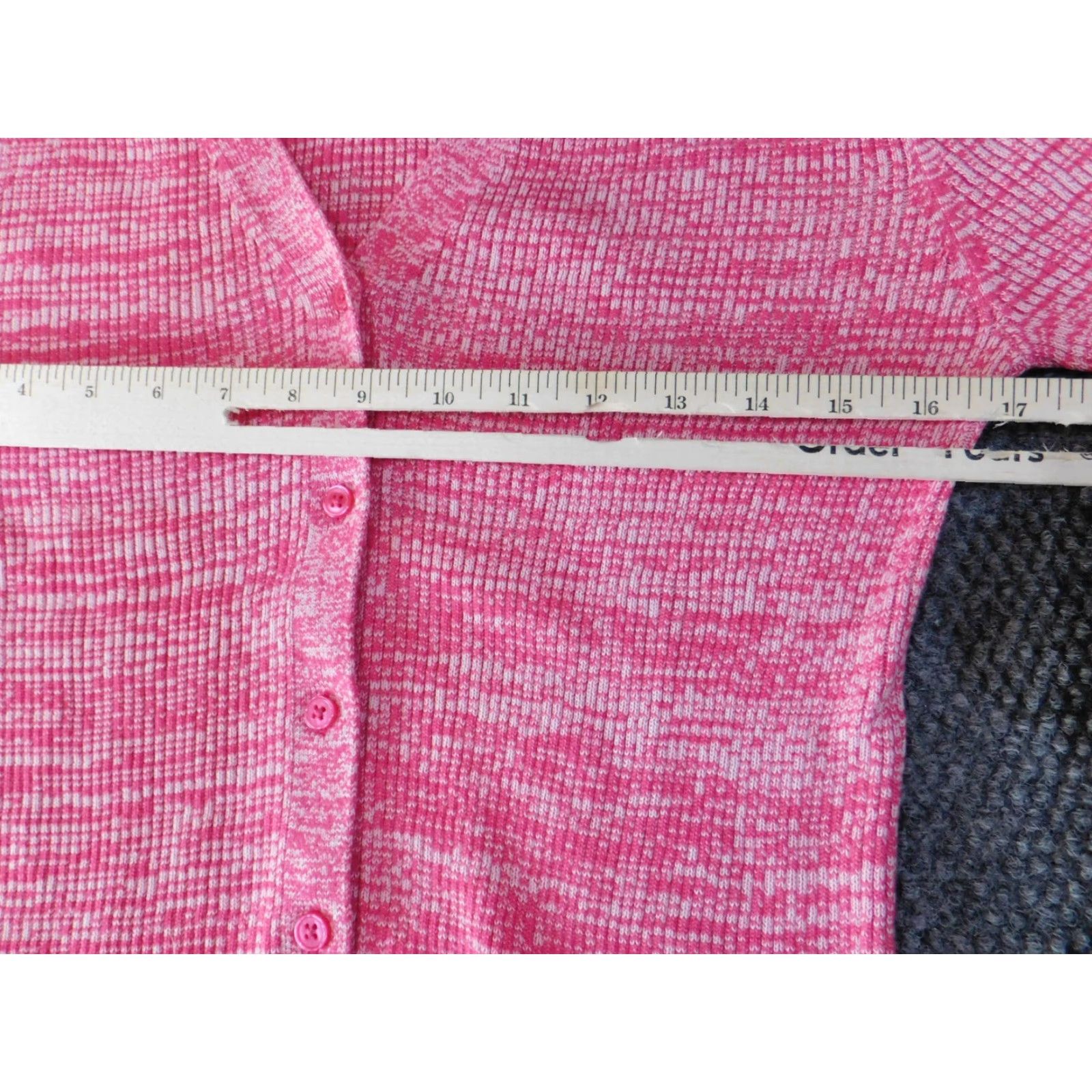 Loft LOFT Cardigan Shirt Womens Medium Pink Cotton Viscose Stretch Button Knit Rib Crew Neck Pullover Casual Modern Regular Size M / US 6-8 / IT 42-44 - 5 Thumbnail