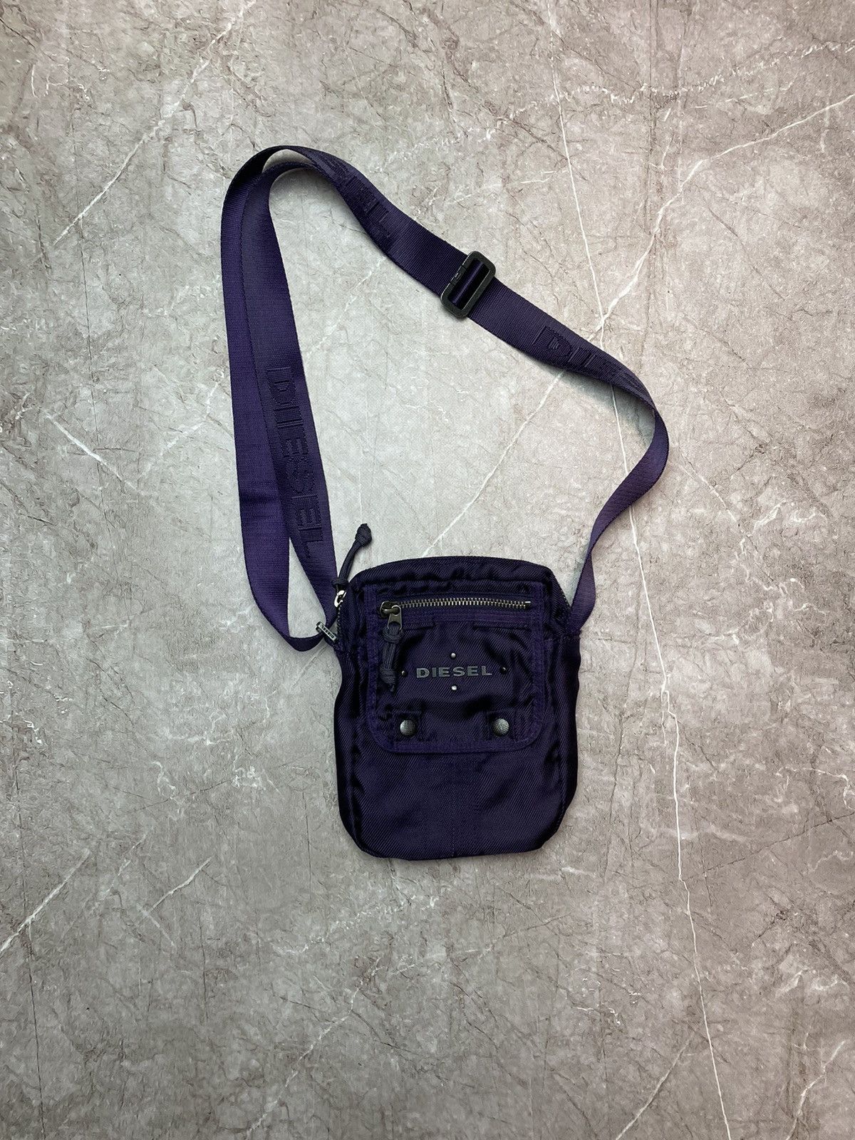 Diesel × Vintage Diesel Chocolate Purple Nylon Small Crossbody Cargo Bag Size ONE SIZE - 3 Thumbnail