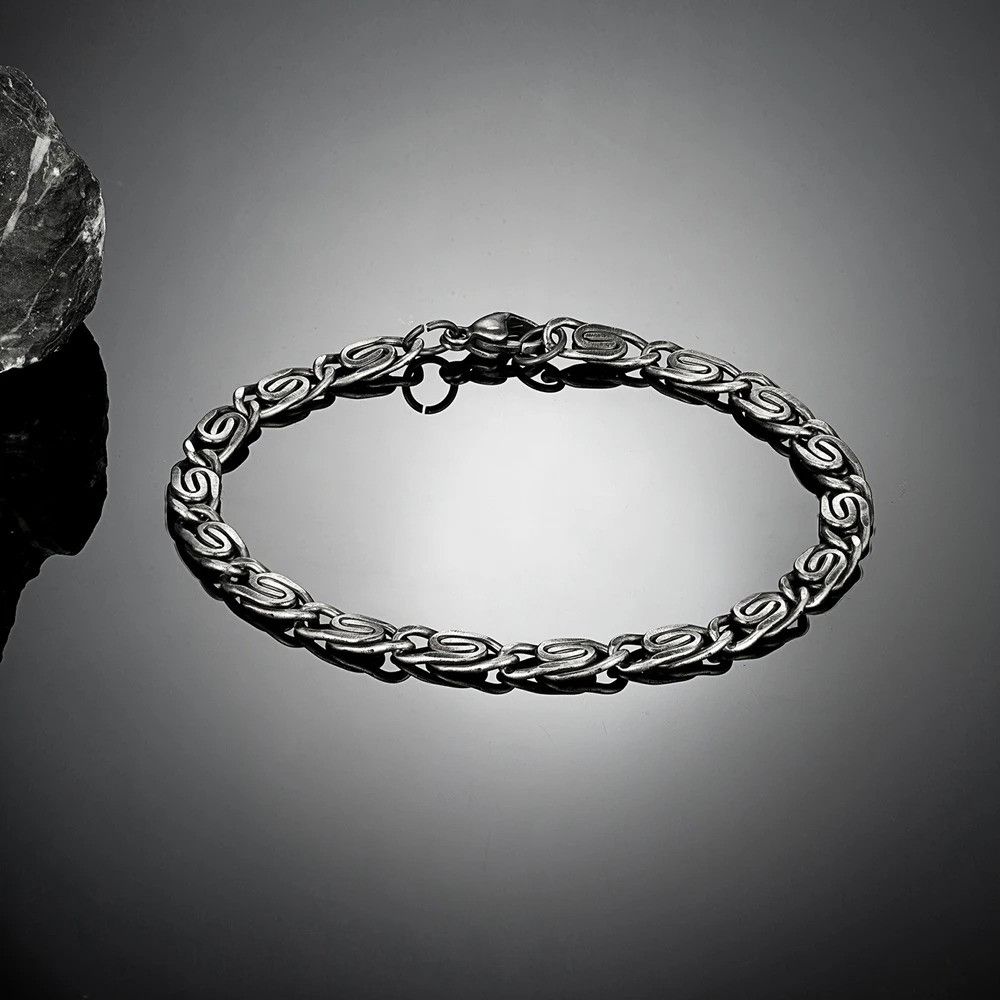 Other Vintage Oxidized Black Chain Bracelet Bangles Gift For Him Size ONE SIZE - 1 Thumbnail