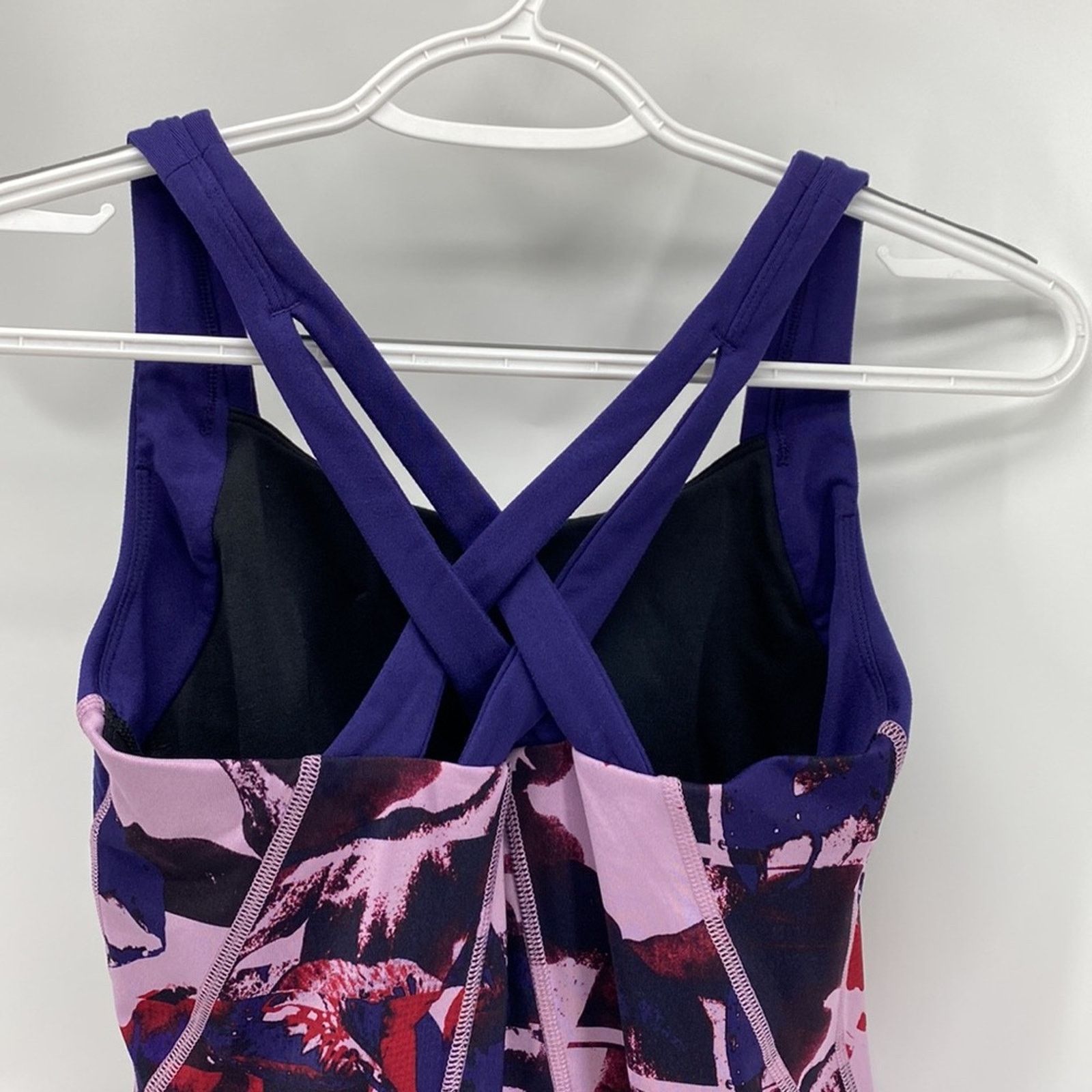 Other Lucy purple pink back zip pocket double shelf bra sz S Size S / US 4 / IT 40 - 6 Thumbnail