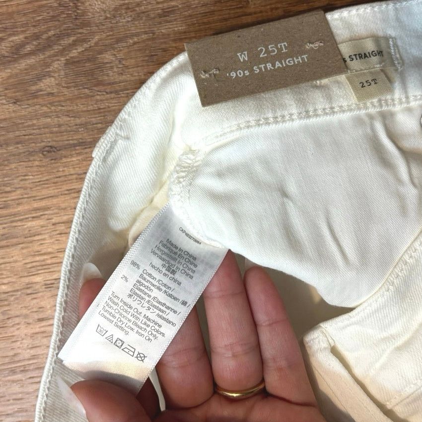 Madewell NWT Madewell The Tall '90s Straight Jean Tile White Size 25T Size 25" / US 0 / IT 36 - 7 Thumbnail