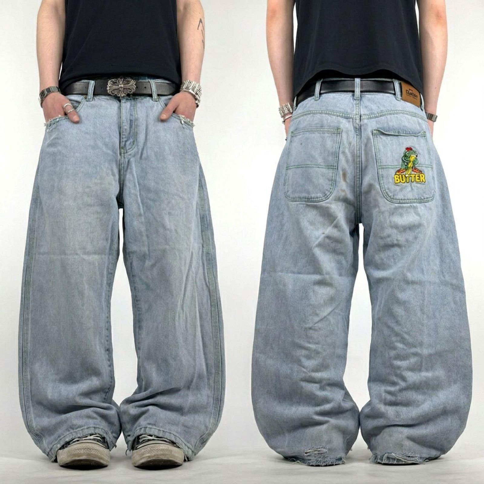 90s FOX RACING ナイロンパンツ Macgear JNCO Fox Racing × JNCO × Streetwear Vintage y2k Fox Racing Embroided
