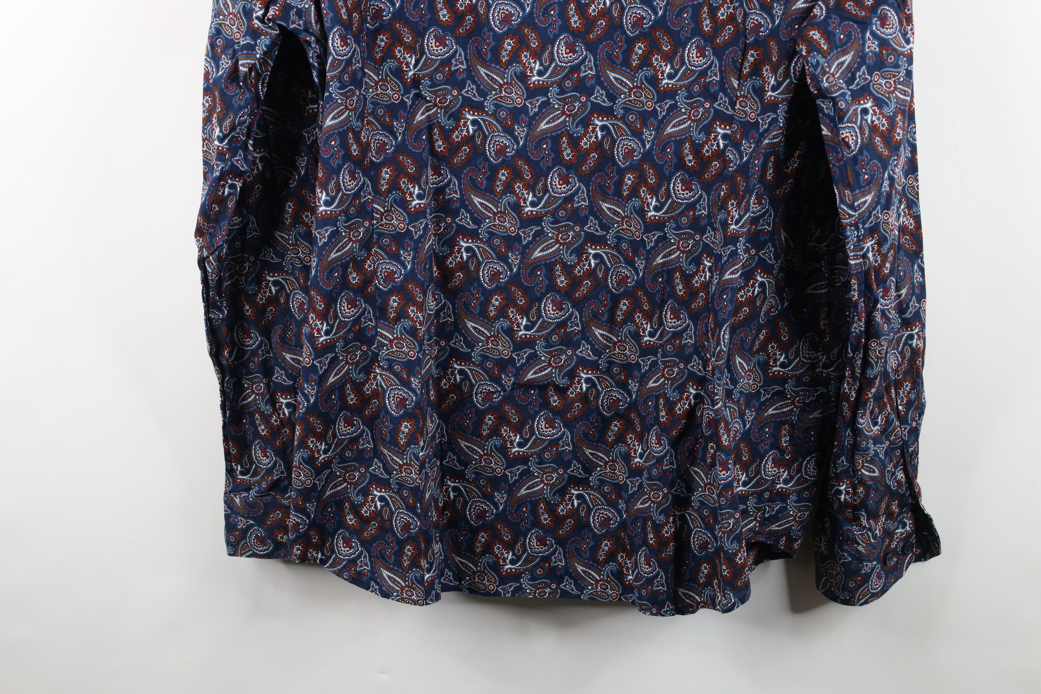 Express Express Slim Paisley Geometric Collared Button Shirt Cotton Size US XXL / EU 58 / 5 - 11 Thumbnail