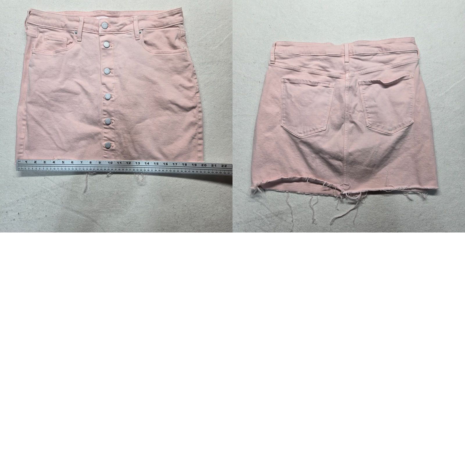Old Navy Old Navy Skirt Women Adult 12 Pink Mini Denim Cotton Spandex 3 Button Solid Short 90s? Size 34" / US 12 / IT 48 - 8 Thumbnail