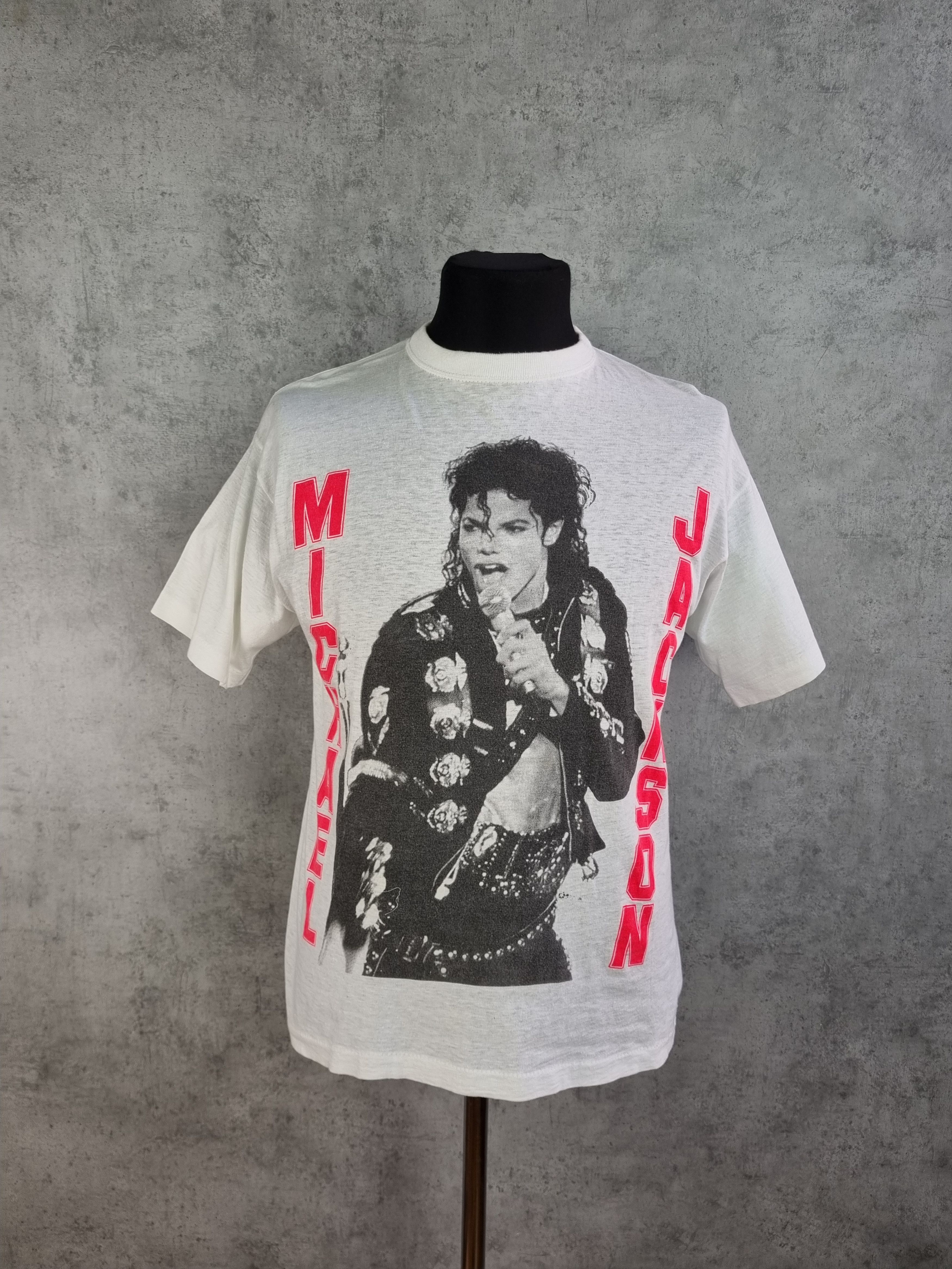 Band Tees × Michael Jackson × Vintage Michael Jackson Single Stitch Big Portret Vintage Tee shirt Size US L / EU 52-54 / 3 - 2 Thumbnail