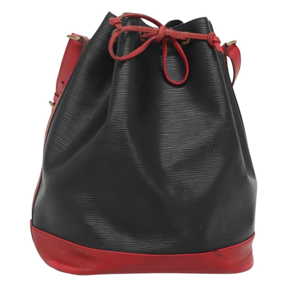 Louis Vuitton Epi Noe Shoulder Bag Bicolor Black Red M44017 Lv Auth 119756, Women's