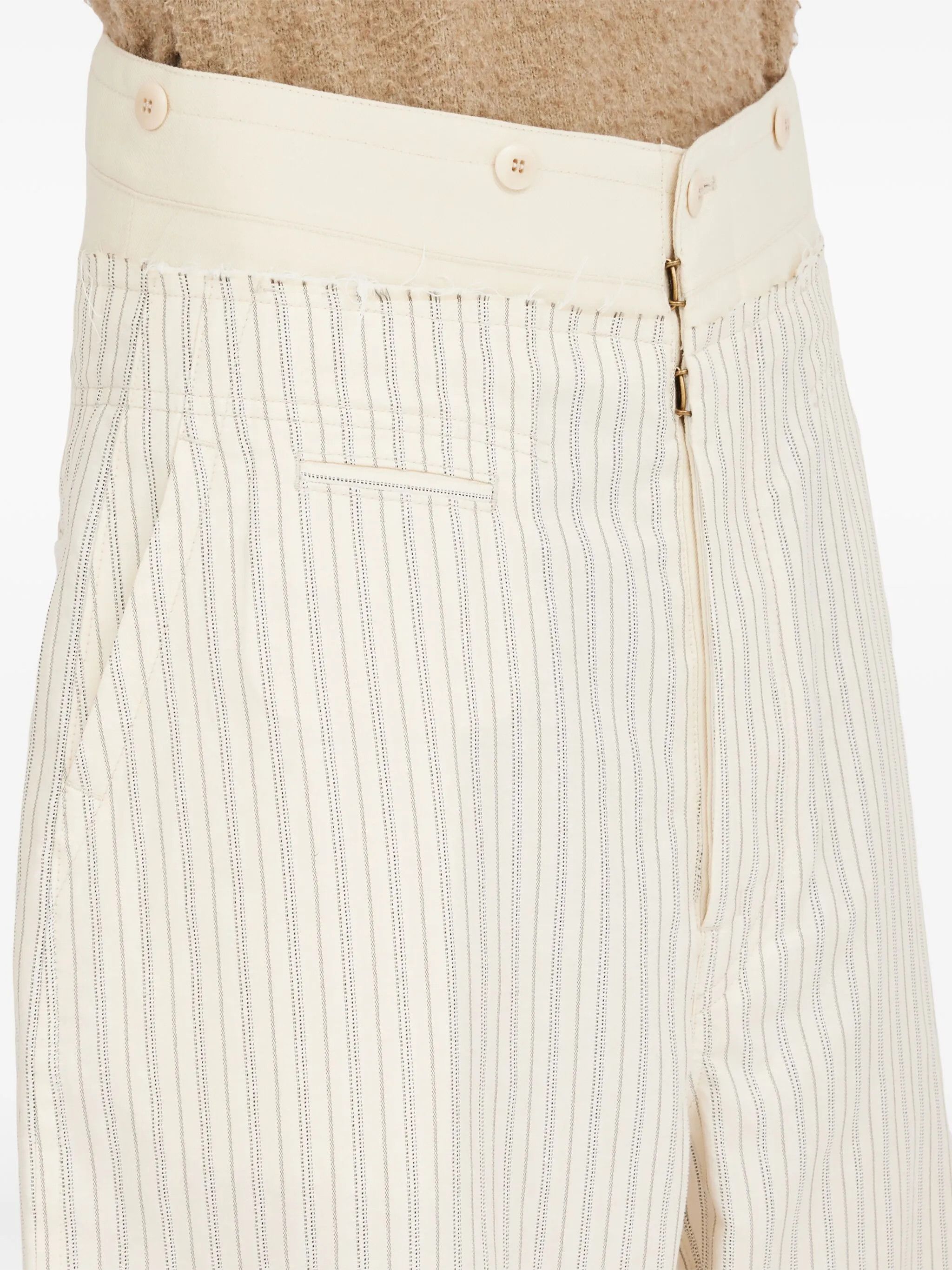 Maison Margiela o1w1db10226 Striped Short in Beige Size US 36 / EU 52 - 6 Thumbnail
