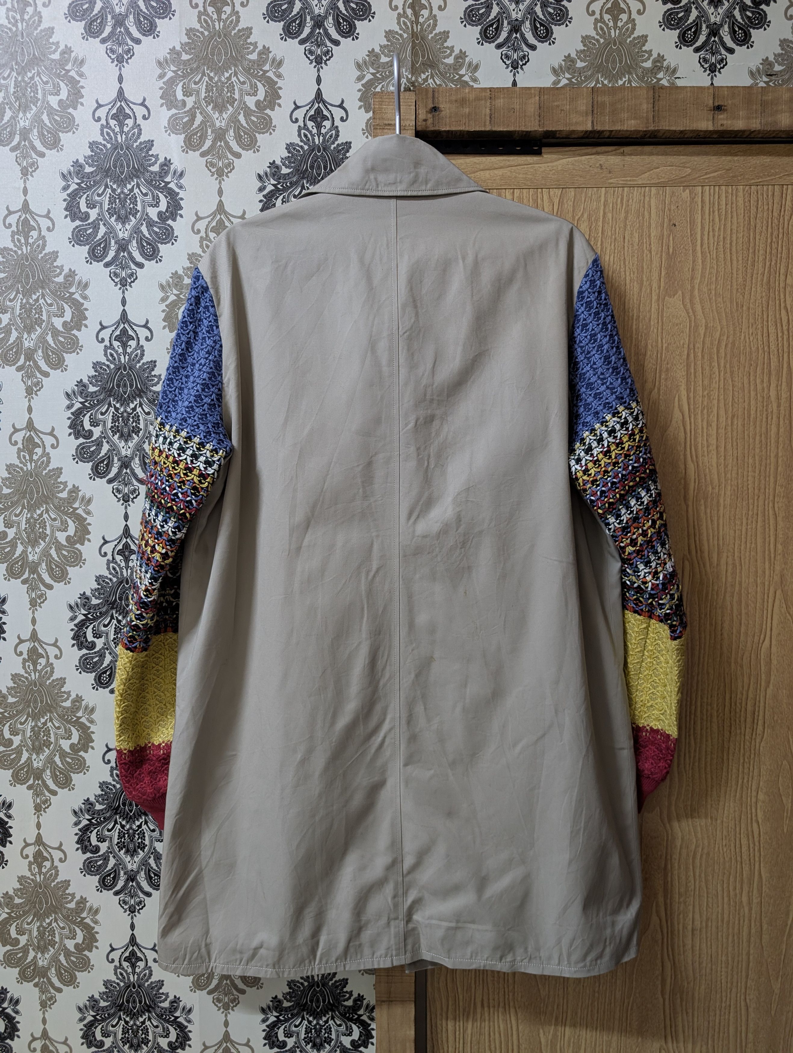 PHENOMENON S/S 2014 PHENOMENON Arm Knit Switch Cotton Long Coat Beige Size M / US 6-8 / IT 42-44 - 3 Thumbnail