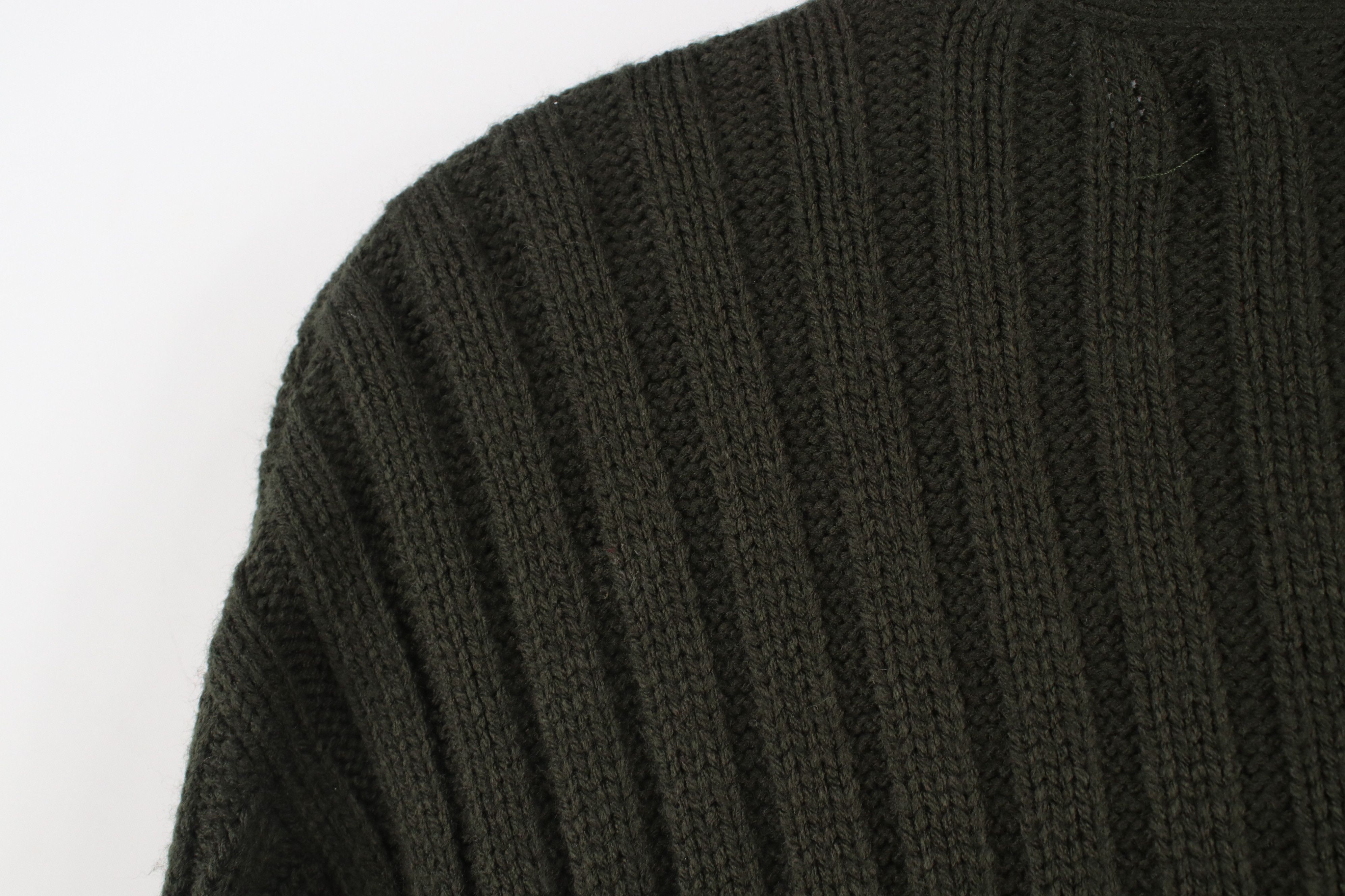 Vintage Deadstock Vintage 90s Streetwear Cable Knit Cardigan Sweater Size US M / EU 48-50 / 2 - 9 Thumbnail