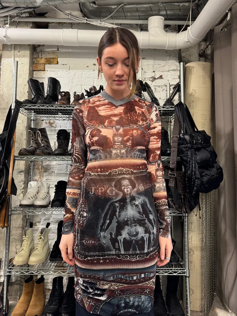 Designer × Jean Paul Gaultier × Vintage 2000s Jean Paul Gaultier Native American Indian Dress Size XS / US 0-2 / IT 36-38 - 2 Thumbnail