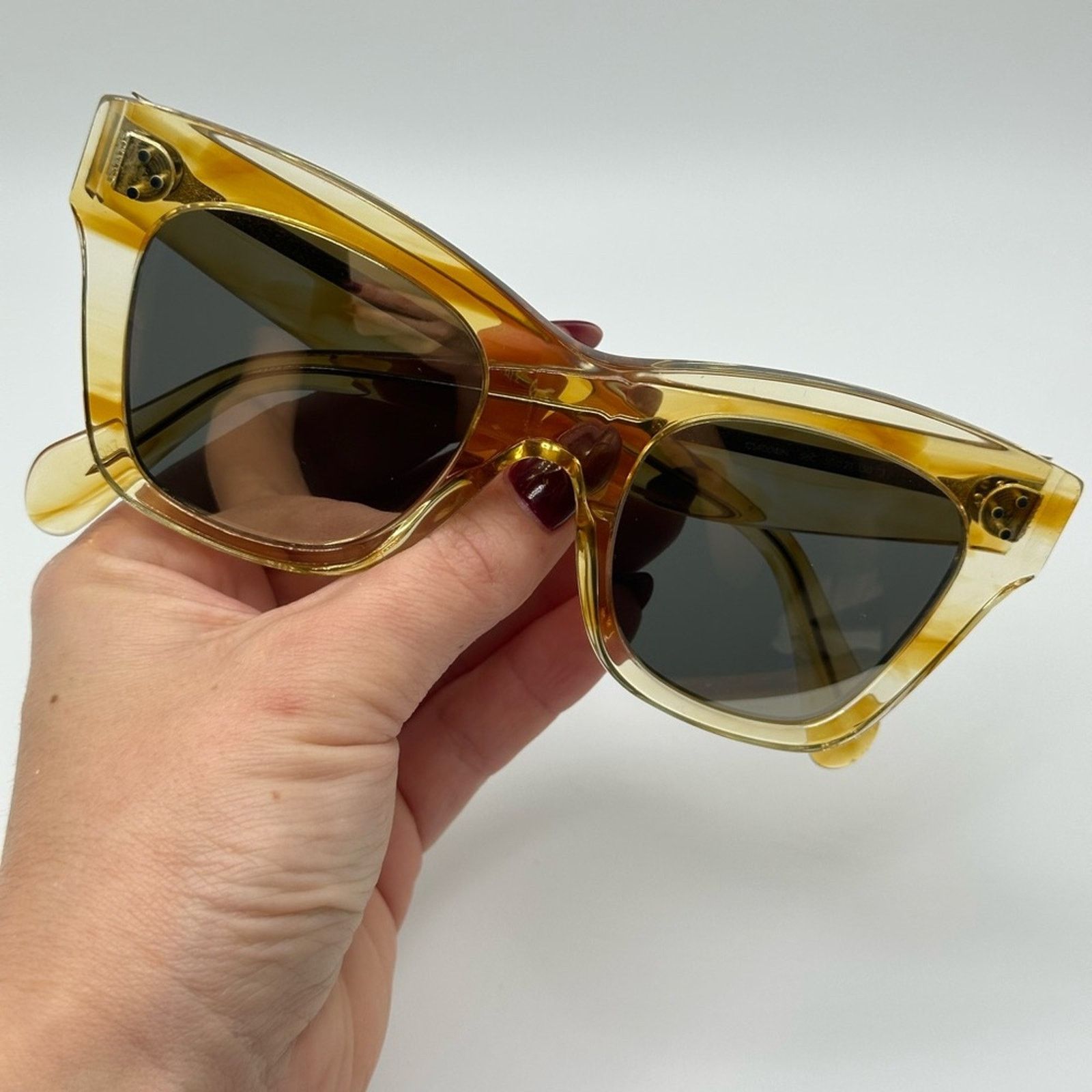 Celine NEW CELINE Sunglasses CL4004IN/S 56C Yellow Clear Women Size ONE SIZE - 5 Thumbnail